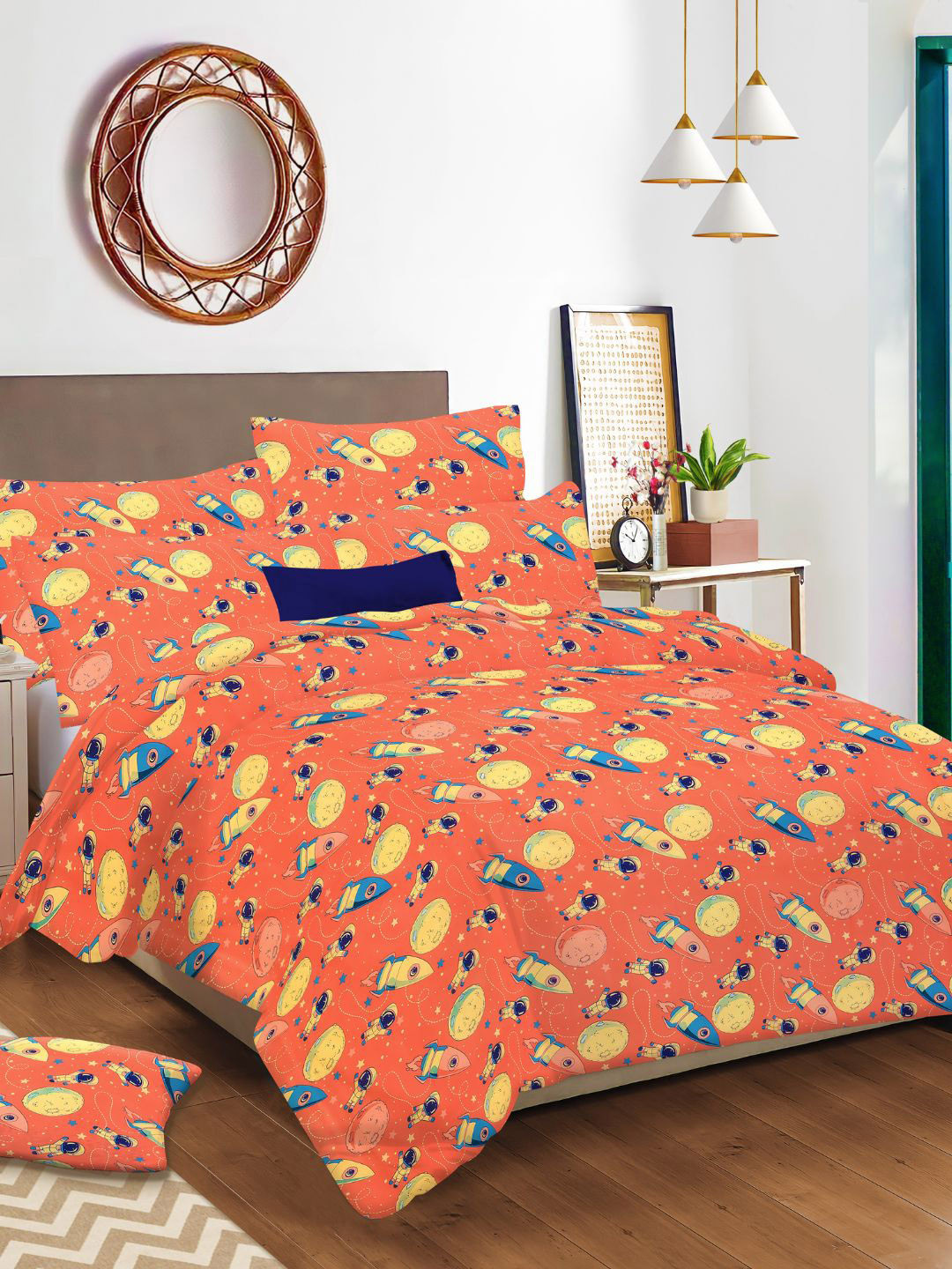 Sleeping Owls- because your sleep matters Orange 144 TC Queen Bedsheet & 2 Pillow Covers
Sleeping Owls- because your sleep matters Orange 144 TC Queen Bedsheet & 2 Pillow Covers