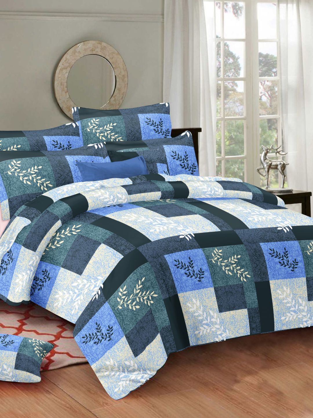Sleeping Owls- because your sleep matters Navy Blue & White Geometric 144 TC Queen Bedsheet with 2 Pillow
Sleeping Owls- because your sleep matters Navy Blue & White Geometric 144 TC Queen Bedsheet with 2 Pillow