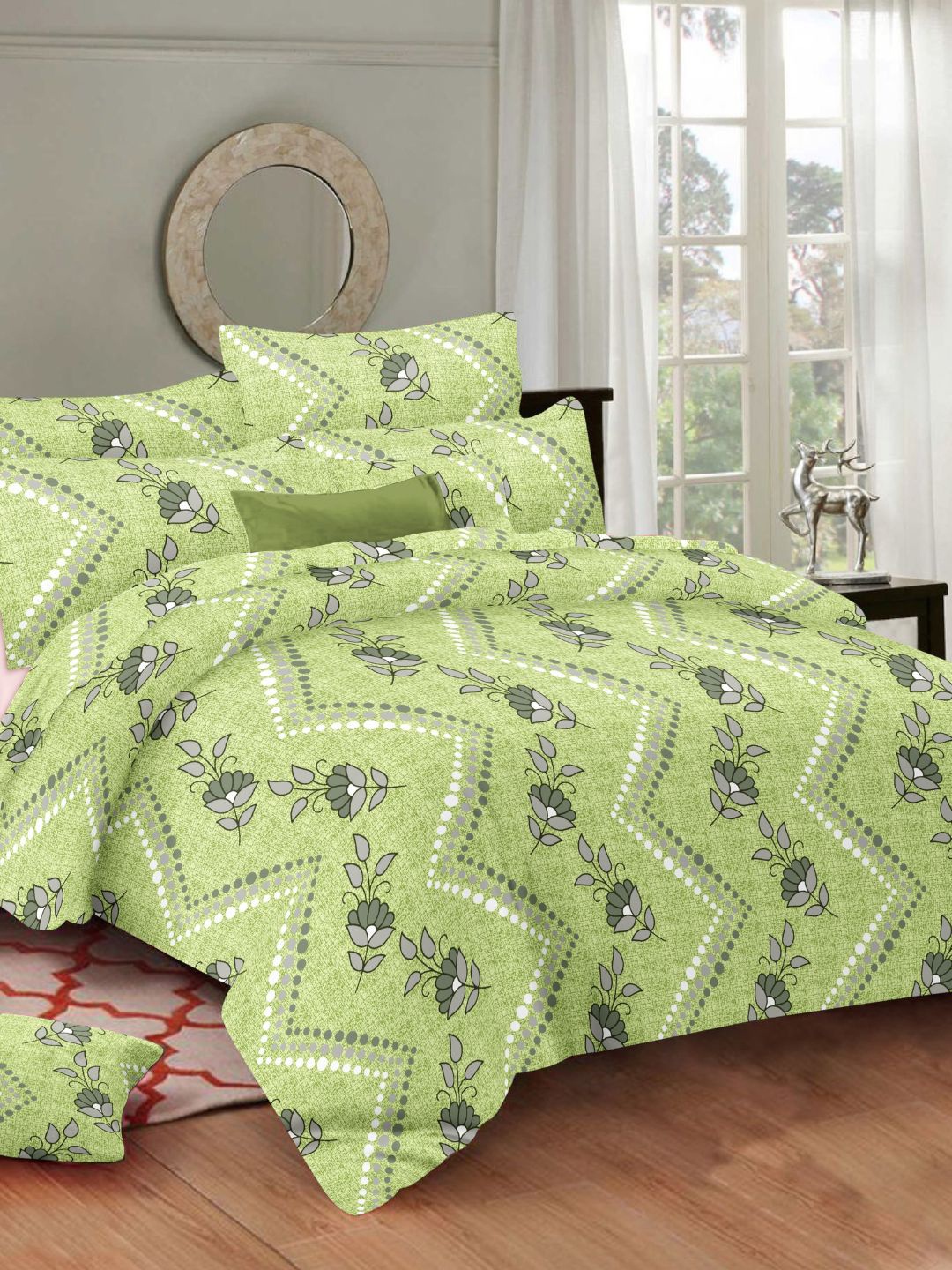 Sleeping Owls- because your sleep matters Green 144 TC Queen Bedsheet with 2 Pillow Covers
Sleeping Owls- because your sleep matters Green 144 TC Queen Bedsheet with 2 Pillow Covers