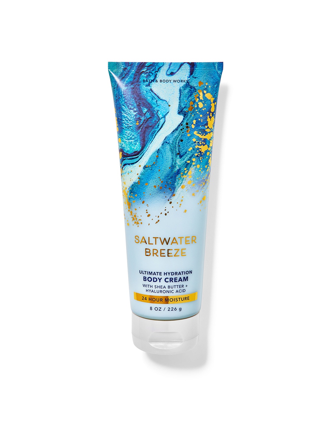Bath & Body Works Saltwater Breeze Ultimate Hydration Body Cream with Hyaluronic Acid 226g, Blue
Bath & Body Works Saltwater Breeze Ultimate Hydration Body Cream with Hyaluronic Acid 226g, Blue