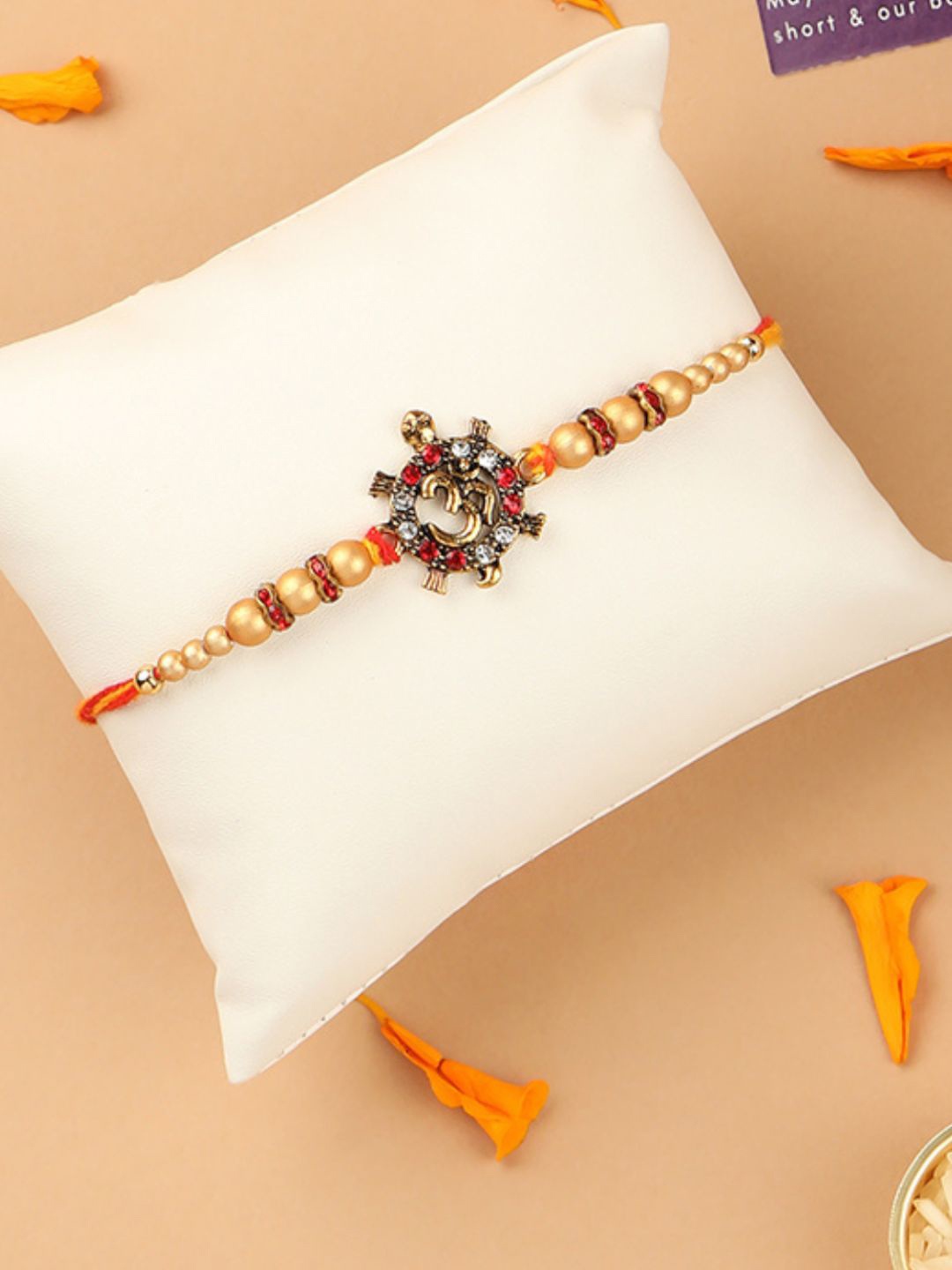 Accessher Religious Delicate Om Rakhi with Greeting Card for Brother & Gifting, Multi
Accessher Religious Delicate Om Rakhi with Greeting Card for Brother & Gifting, Multi