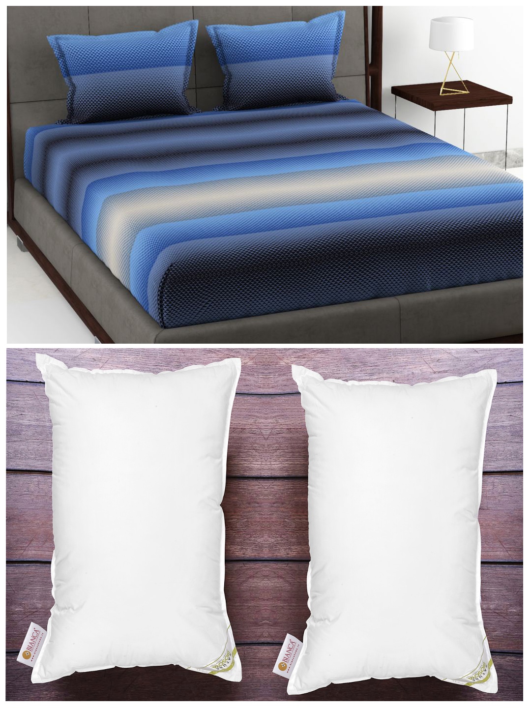 BIANCA Set Of 180Tc King-Size Double Bedsheet With 2 Pillow Cover & 2 Anti Stress Pillows, White
BIANCA Set Of 180Tc King-Size Double Bedsheet With 2 Pillow Cover & 2 Anti Stress Pillows, White