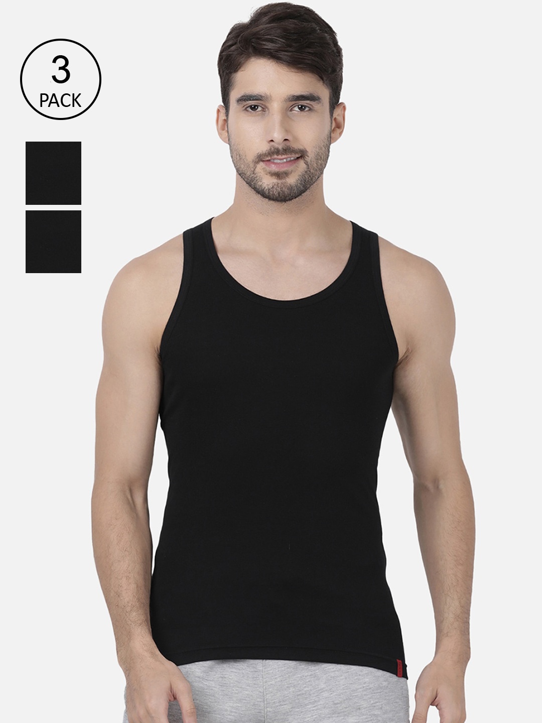 one8 by Virat Kohli Men Pack Of 3 Solid Pure Super Combed Cotton Basic Innerwear Vests, Multi
one8 by Virat Kohli Men Pack Of 3 Solid Pure Super Combed Cotton Basic Innerwear Vests, Multi