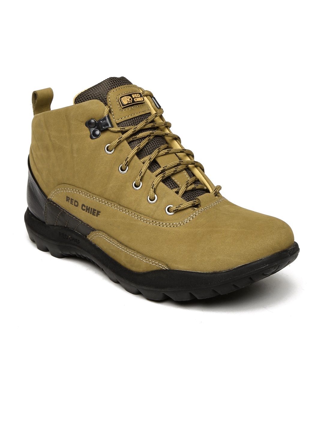 Red Chief Men Brown Leather Sneakers