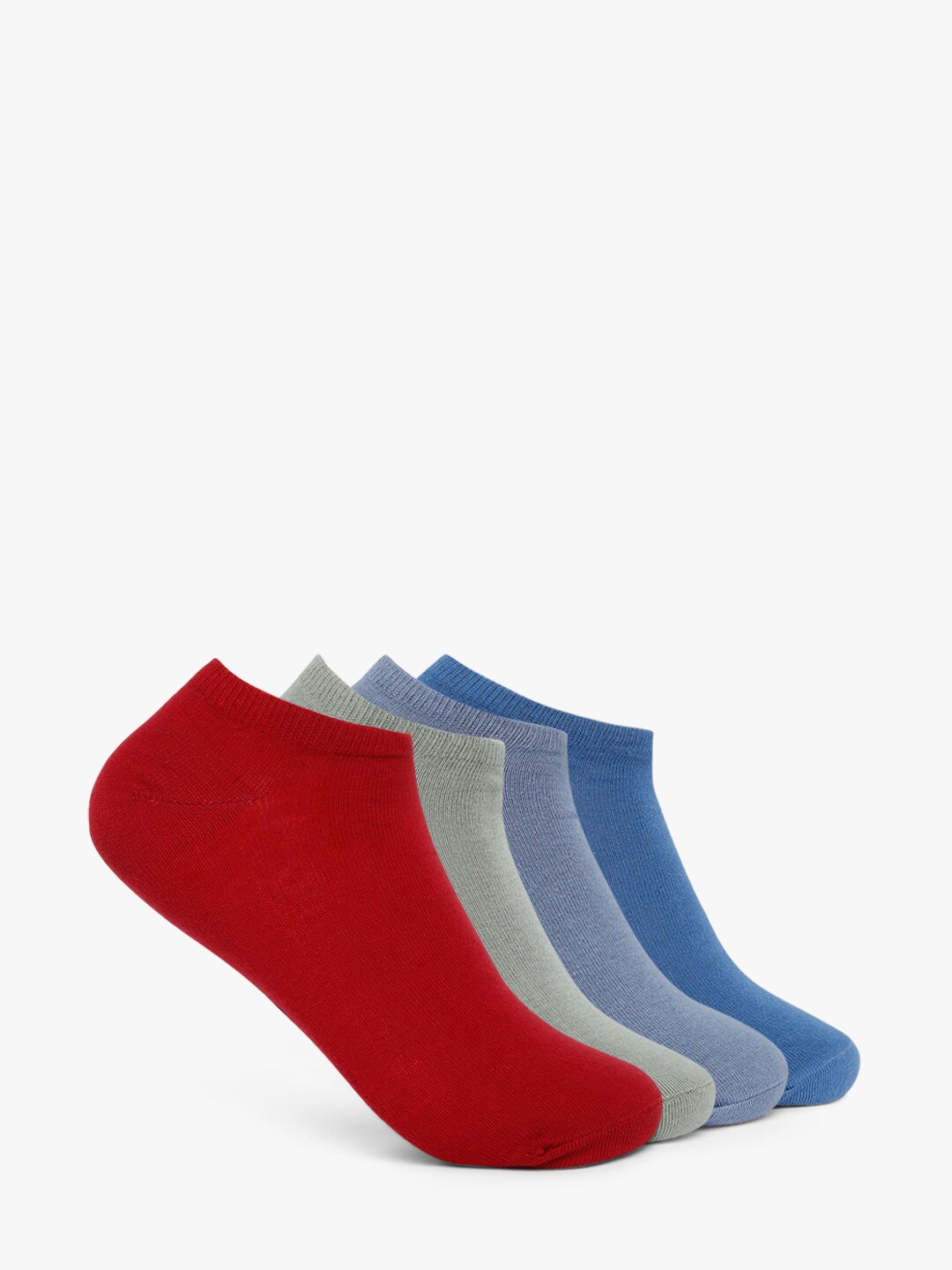 Smarty Pants Women Assorted Pack Of 4 Solid Ankle-Length Pure Cotton Socks