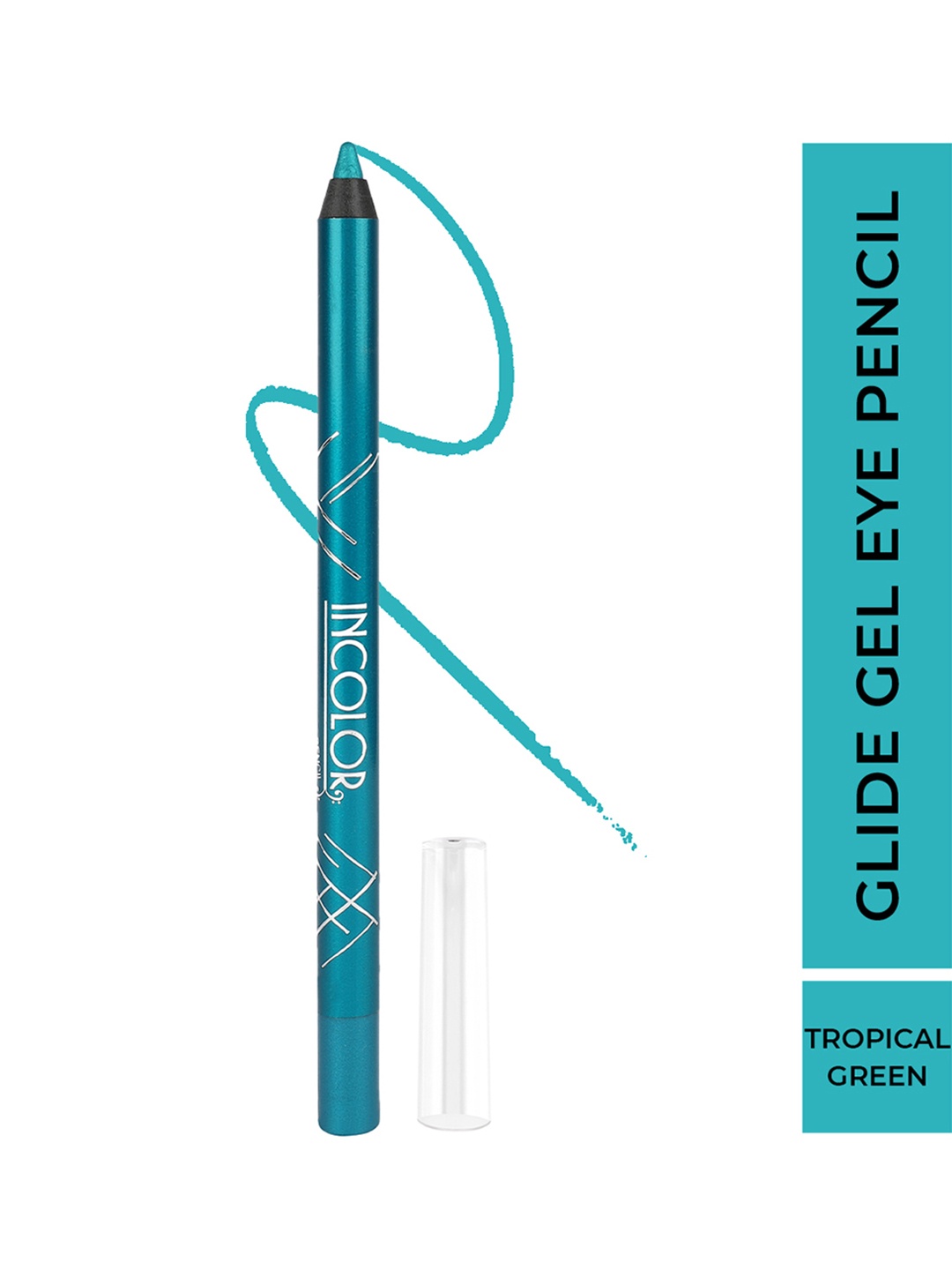 INCOLOR Glide Gel Eye Pencil 12-Tropical Green, 1.2gm, Blue
