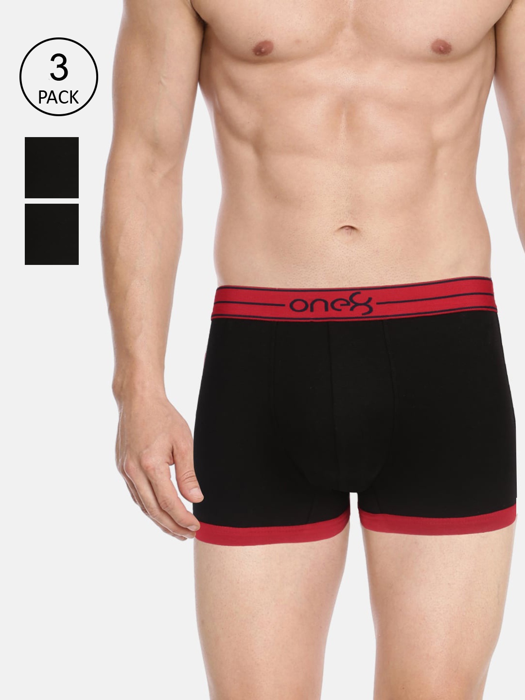 one8 by Virat Kohli Men Pack Of 3 Black Solid Pure Cotton Trunks 115-PO3-Black/Black/Black
one8 by Virat Kohli Men Pack Of 3 Black Solid Pure Cotton Trunks 115-PO3-Black/Black/Black