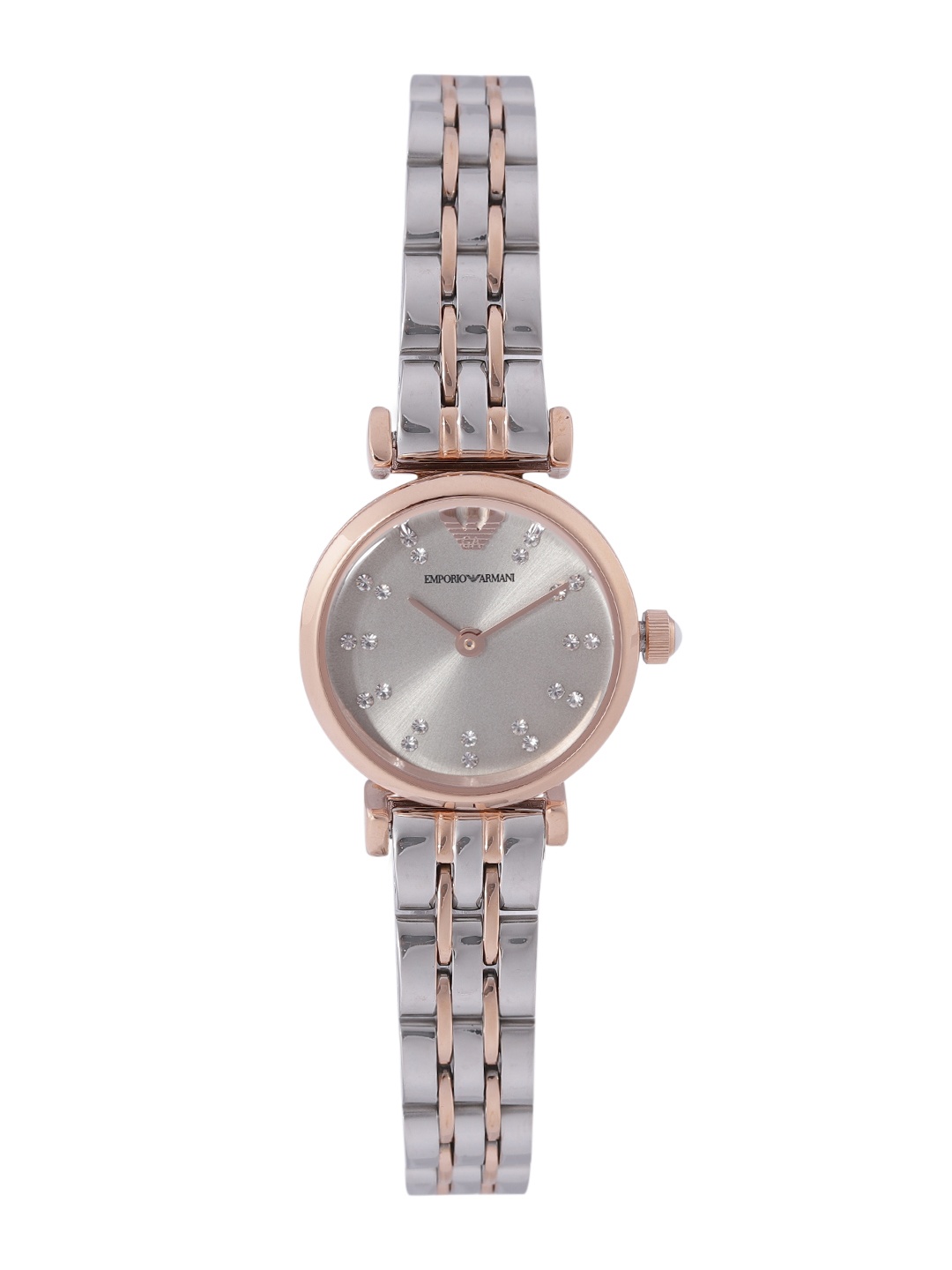 Emporio Armani Women Gold-Toned Dial & Rose Gold Toned Bracelet Style Straps Watch AR1841
Emporio Armani Women Gold-Toned Dial & Rose Gold Toned Bracelet Style Straps Watch AR1841
