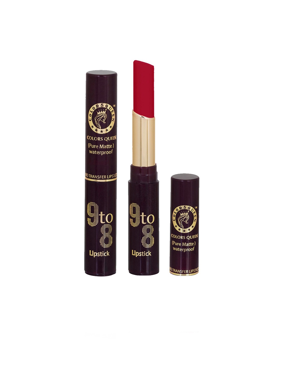 Colors Queen 9 to 8 Waterproof Pure Matte Non-Transfer Lipstick 4 g - Brilliant Red 14, Maroon
Colors Queen 9 to 8 Waterproof Pure Matte Non-Transfer Lipstick 4 g - Brilliant Red 14, Maroon