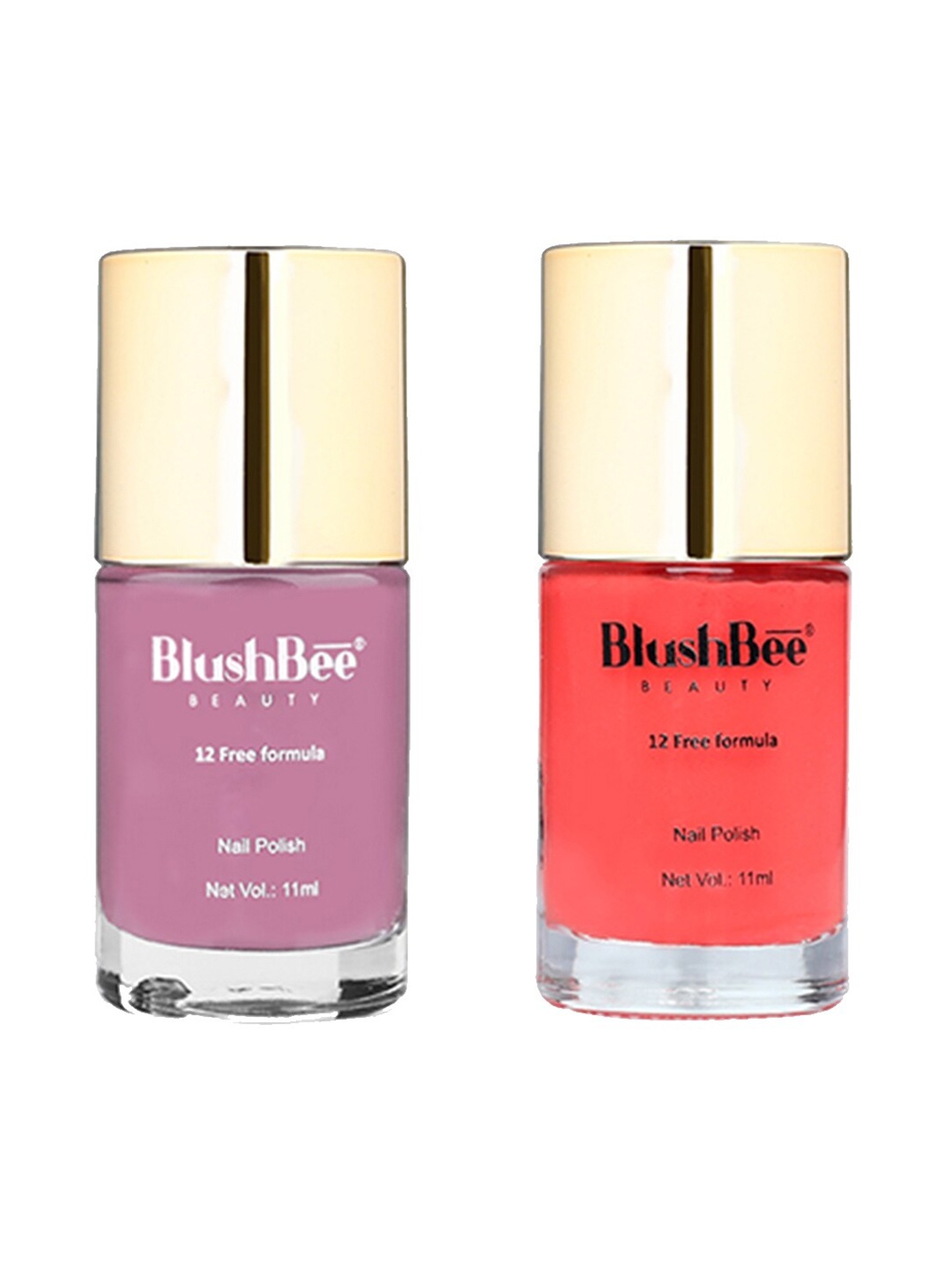 BlushBee Beauty Set of 2 High-Shine 12-Free Formula Vegan Nail Polish - 11ml each, Purple
BlushBee Beauty Set of 2 High-Shine 12-Free Formula Vegan Nail Polish - 11ml each, Purple