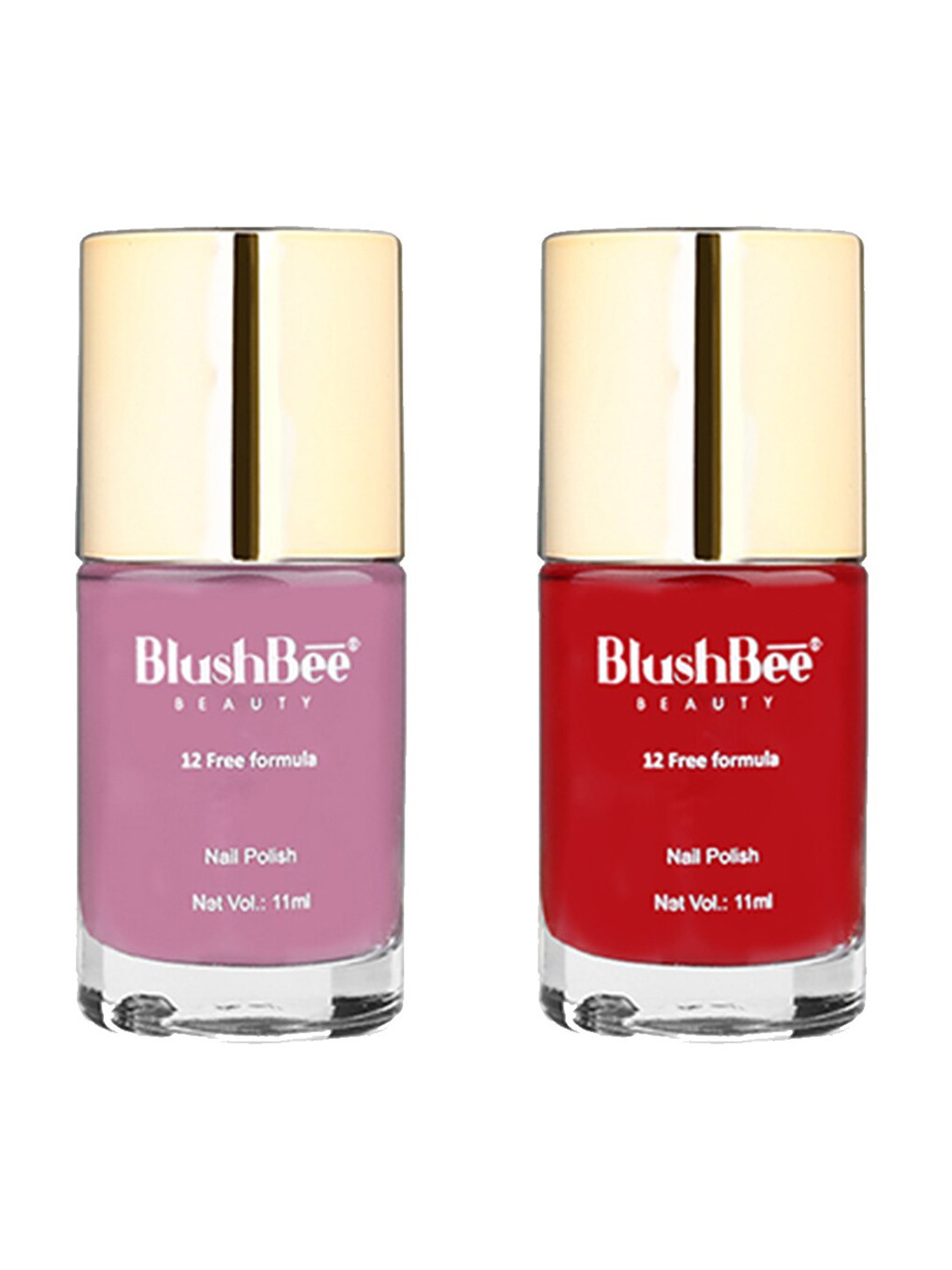 BlushBee Beauty Set of 2 Organic Vegan 12 Free Formula Nail Polish - Tansa 001 & Penna 014, Red
BlushBee Beauty Set of 2 Organic Vegan 12 Free Formula Nail Polish - Tansa 001 & Penna 014, Red