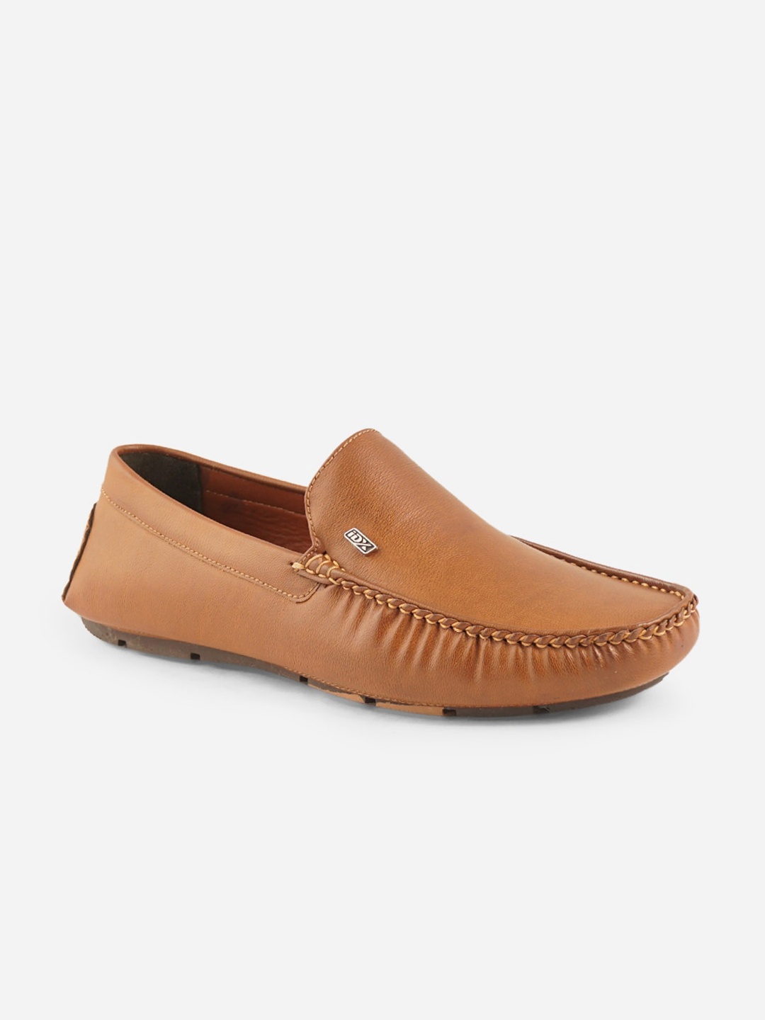 iD Men Tan Slip On Casual Loafers