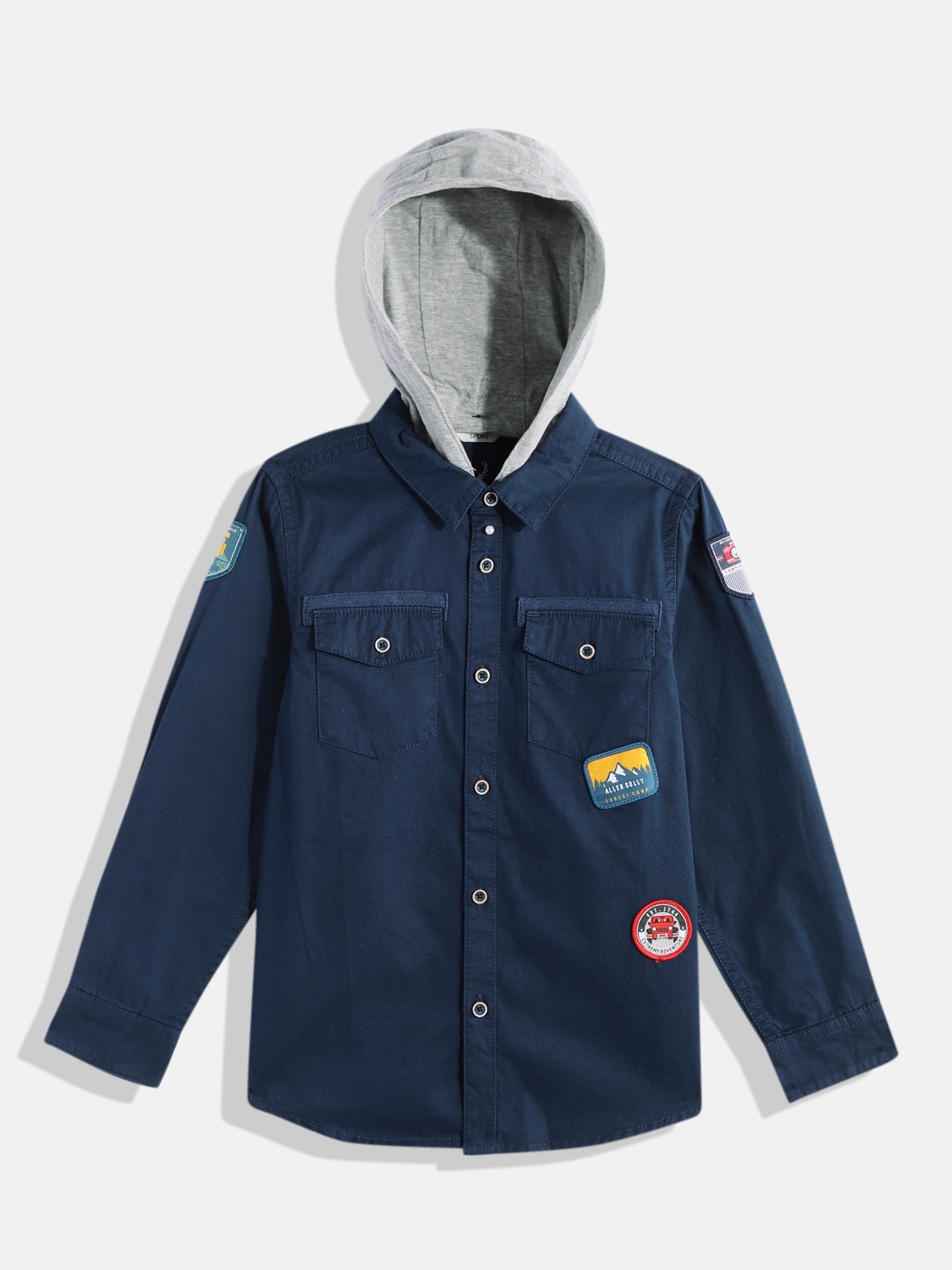 Allen Solly Junior Boys Sport Applique Opaque Pure Cotton Shirt With Detachable Hood, Navy blue
Allen Solly Junior Boys Sport Applique Opaque Pure Cotton Shirt With Detachable Hood, Navy blue