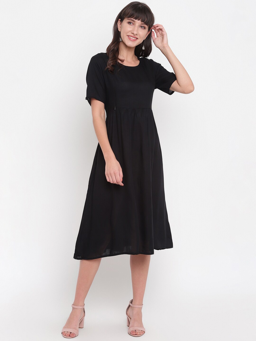 Aawari Black Maxi Longline Top
