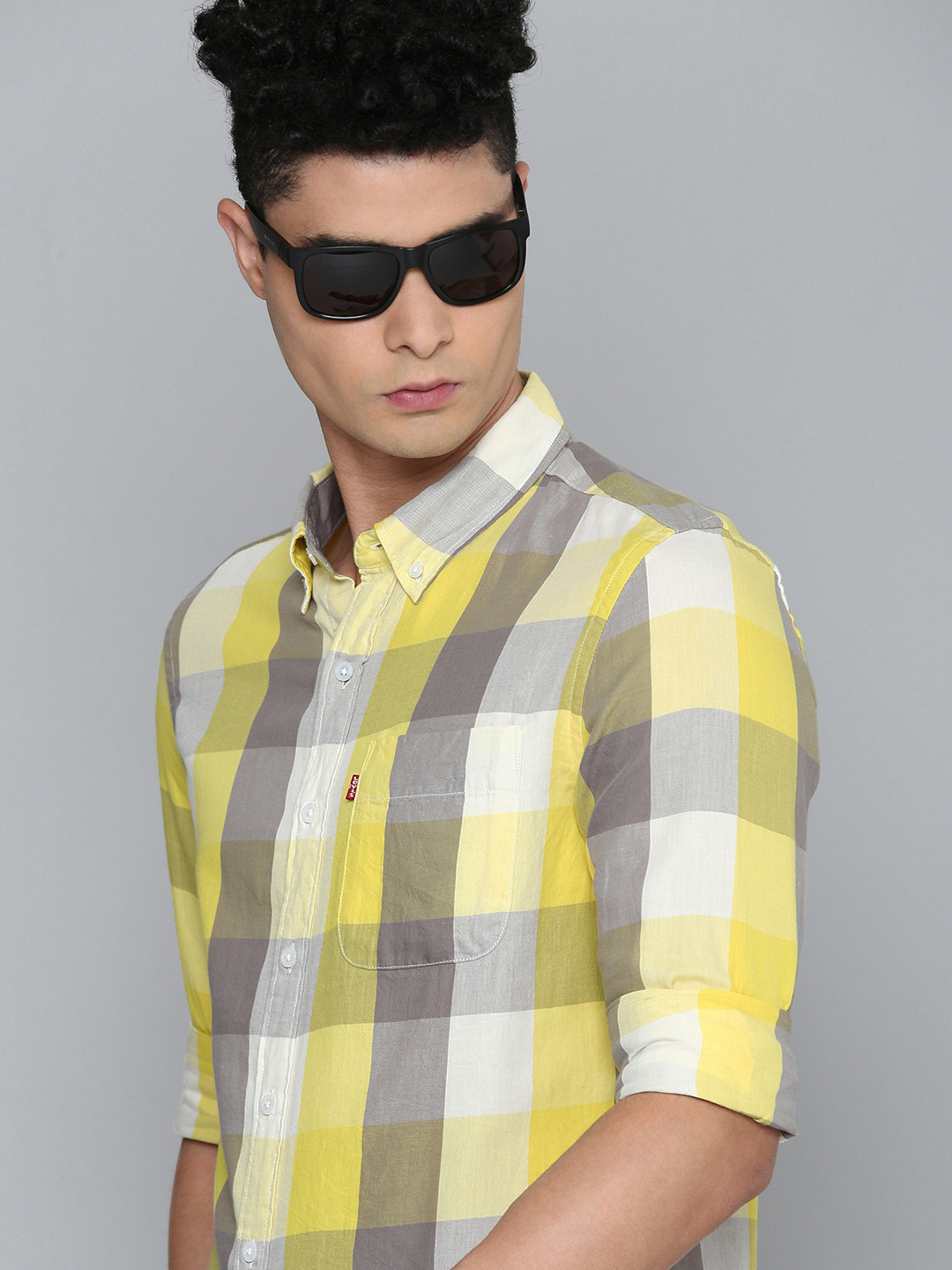 Levis Men Yellow &Grey Slim Fit Checked Pure Cotton Casual Shirt
Levis Men Yellow &Grey Slim Fit Checked Pure Cotton Casual Shirt