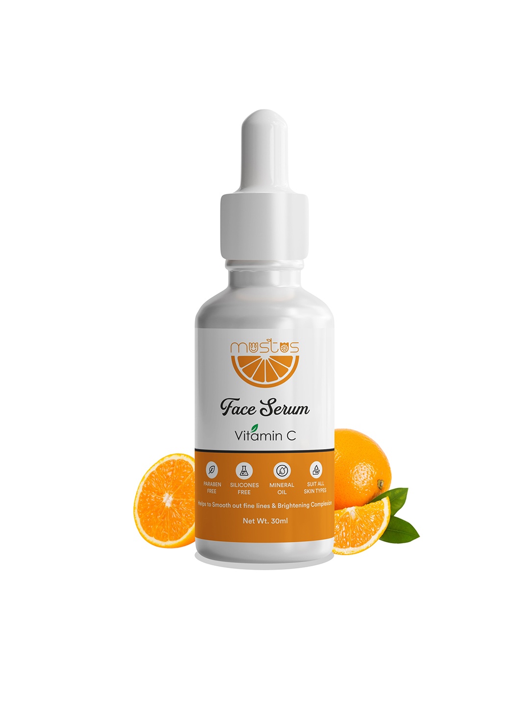 MUSTUS Paraben Free Vitamin C Face Serum To Smooth Fine Lines & Brighten Complexion - 30ml, White
MUSTUS Paraben Free Vitamin C Face Serum To Smooth Fine Lines & Brighten Complexion - 30ml, White