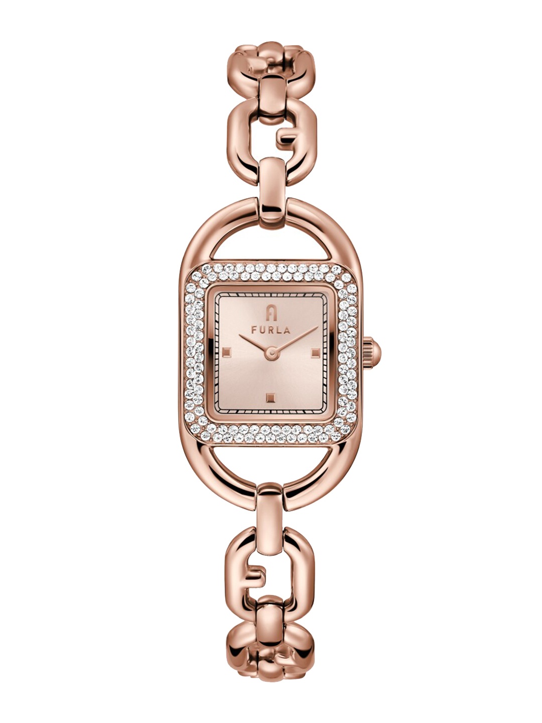 Furla Women Rose Gold-Toned Embellished Dial & Rose Gold Toned Stainless Steel Bracelet Style Straps Watch
Furla Women Rose Gold-Toned Embellished Dial & Rose Gold Toned Stainless Steel Bracelet Style Straps Watch