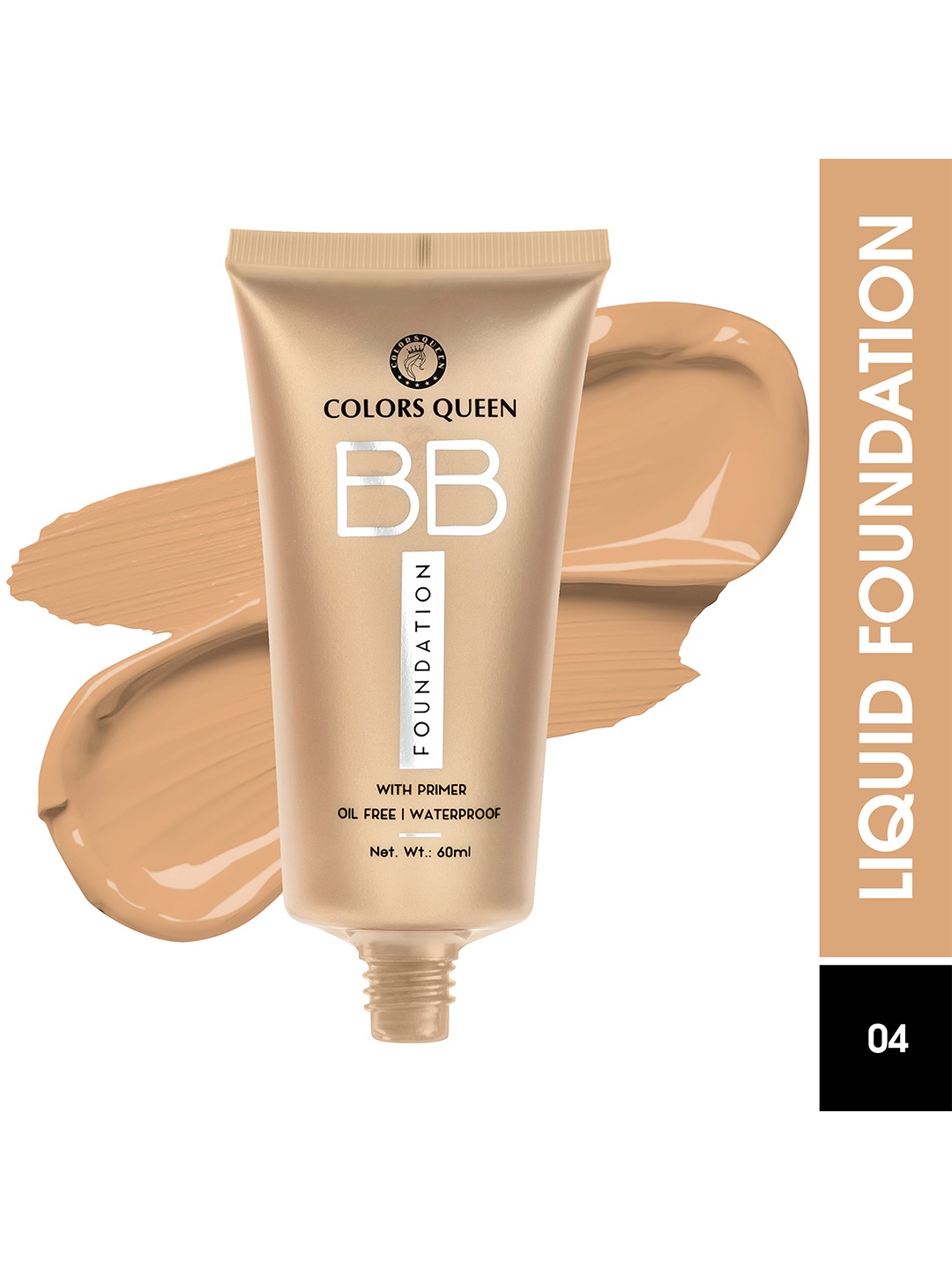 Colors Queen BB Oil Free Water Proof Foundation With Primer 60 ml - Natural Almonds, Beige
Colors Queen BB Oil Free Water Proof Foundation With Primer 60 ml - Natural Almonds, Beige