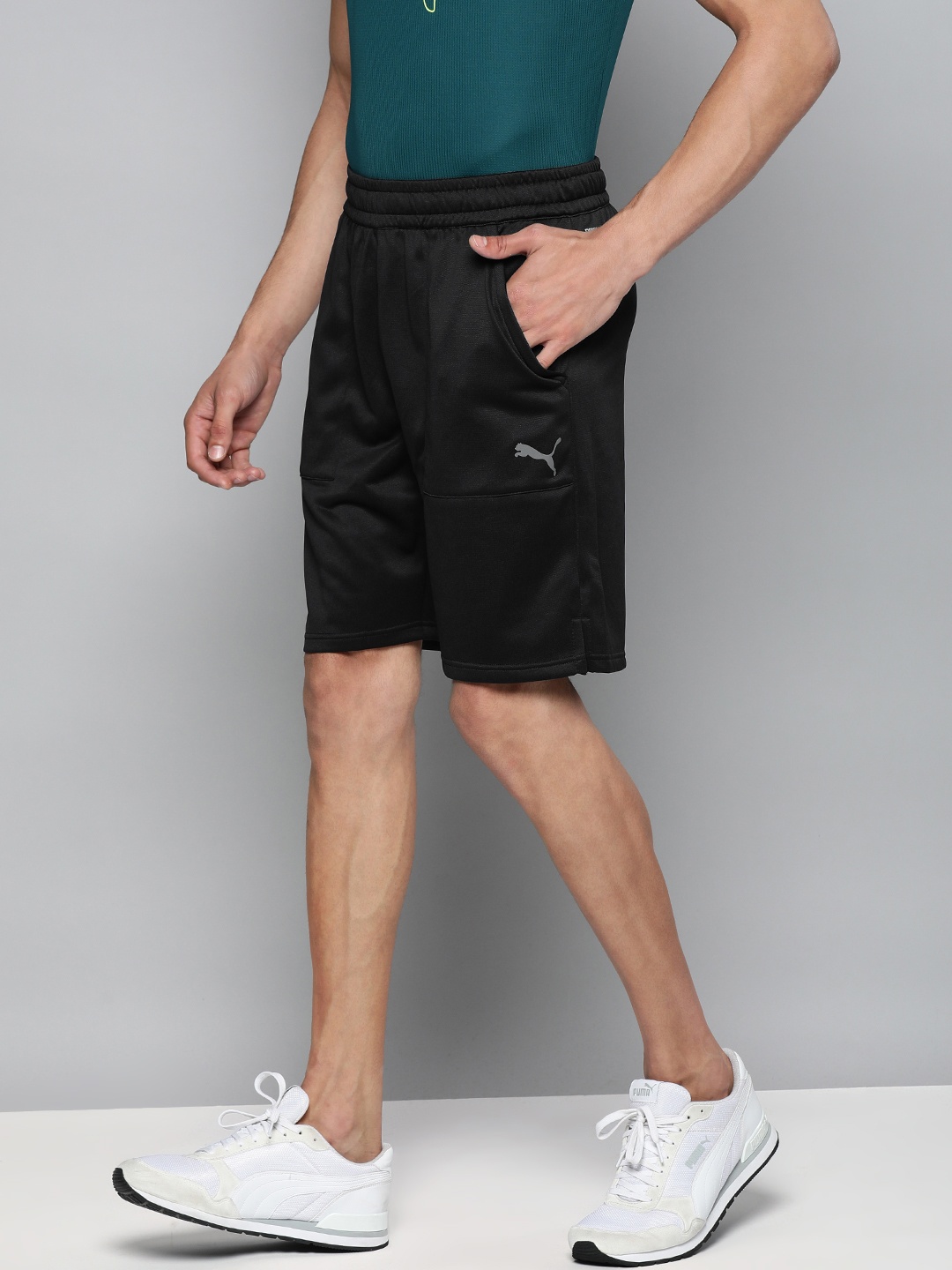 Puma Men Black FIT 9" KNIT Training or Gym Shorts