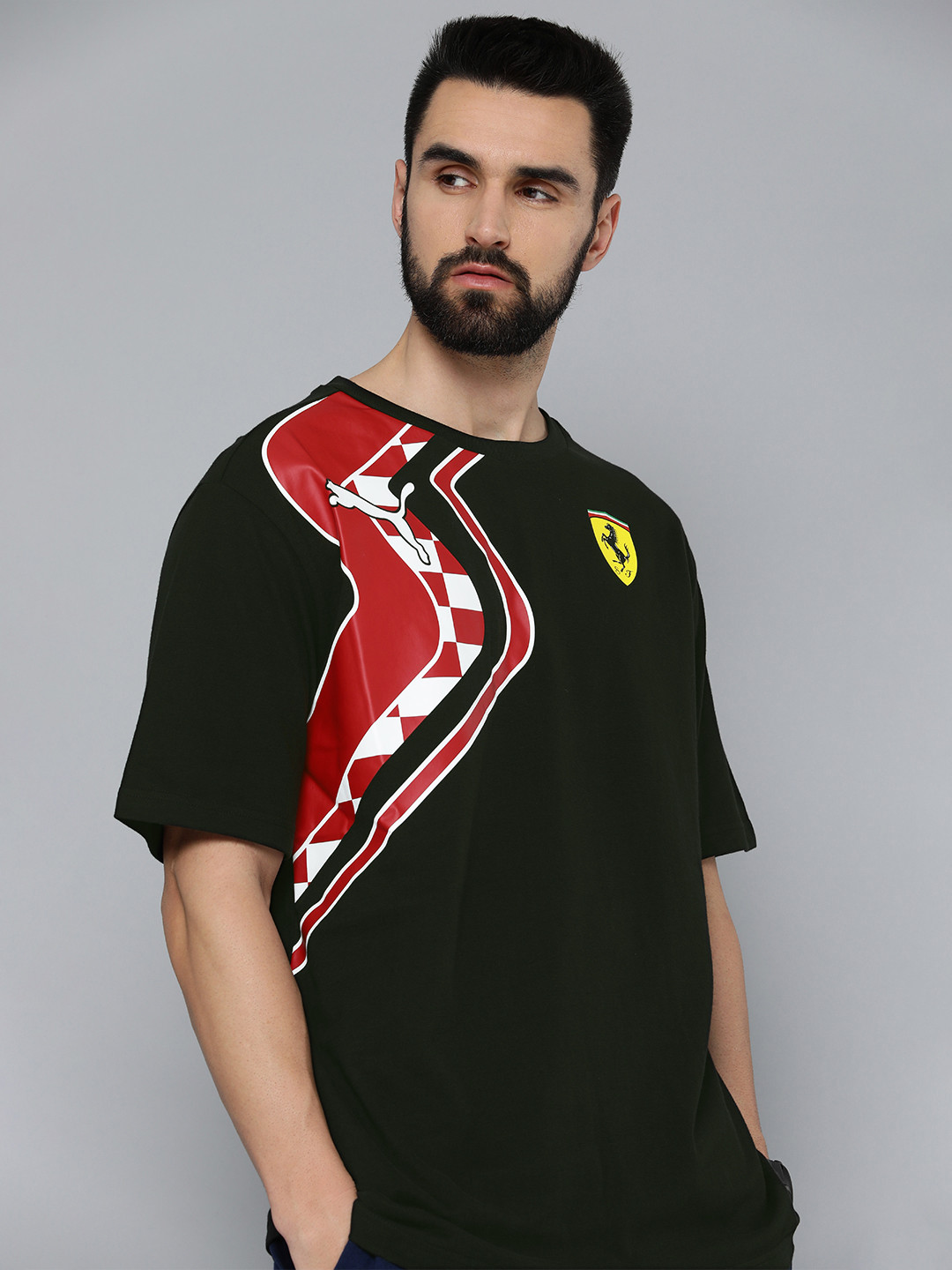 PUMA Motorsport Ferrari Race Premium Logo Printed Motorsport Relaxed Fit T-shirt, Black
PUMA Motorsport Ferrari Race Premium Logo Printed Motorsport Relaxed Fit T-shirt, Black
