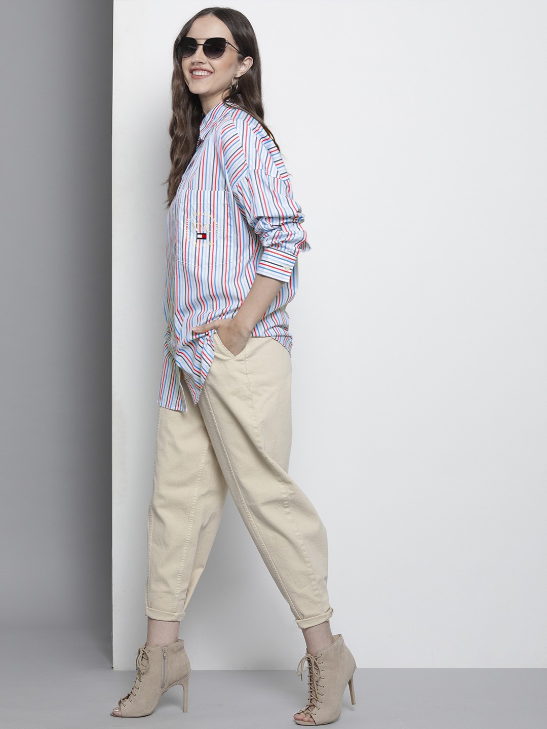 Tommy Hilfiger Women Multicoloured TJW GRANDPA Striped Pure Cotton Casual Shirt, Multi
Tommy Hilfiger Women Multicoloured TJW GRANDPA Striped Pure Cotton Casual Shirt, Multi