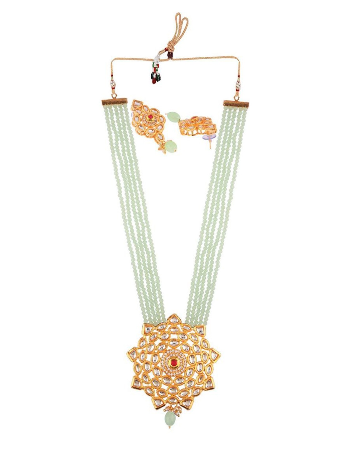 Efulgenz Women Gold-Plated Green Pearl Beaded Multi Layered Strand Necklace & Earrings
Efulgenz Women Gold-Plated Green Pearl Beaded Multi Layered Strand Necklace & Earrings