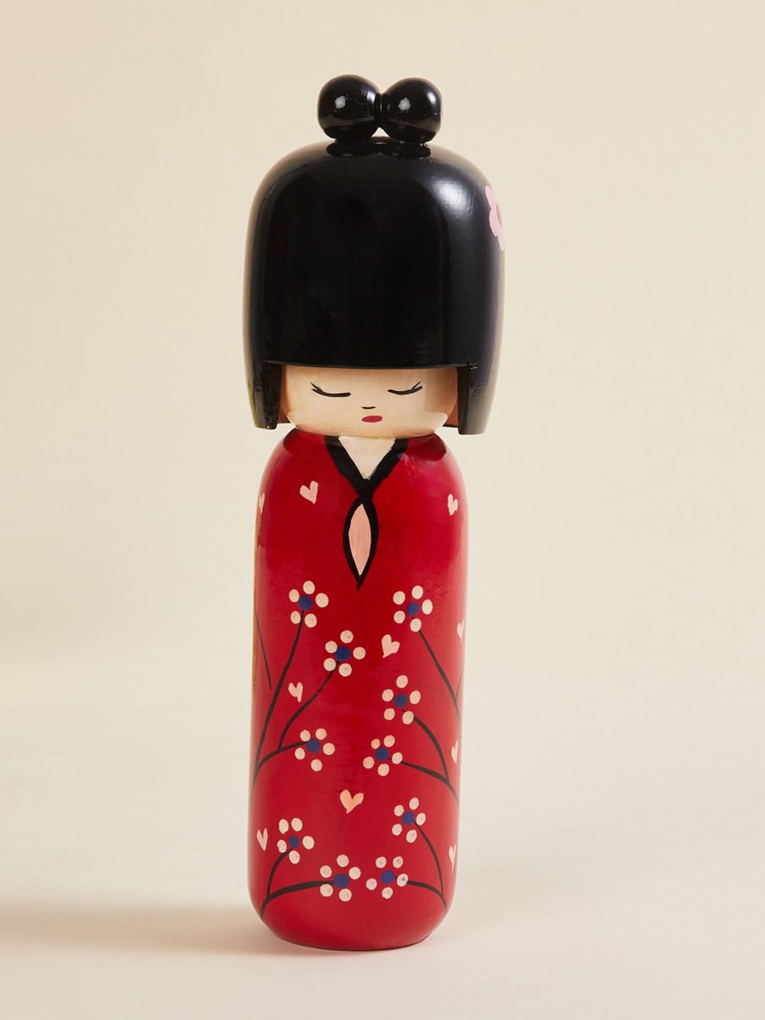 Home Centre Red Art Of Aisa Wooden Decorative Doll Figurine