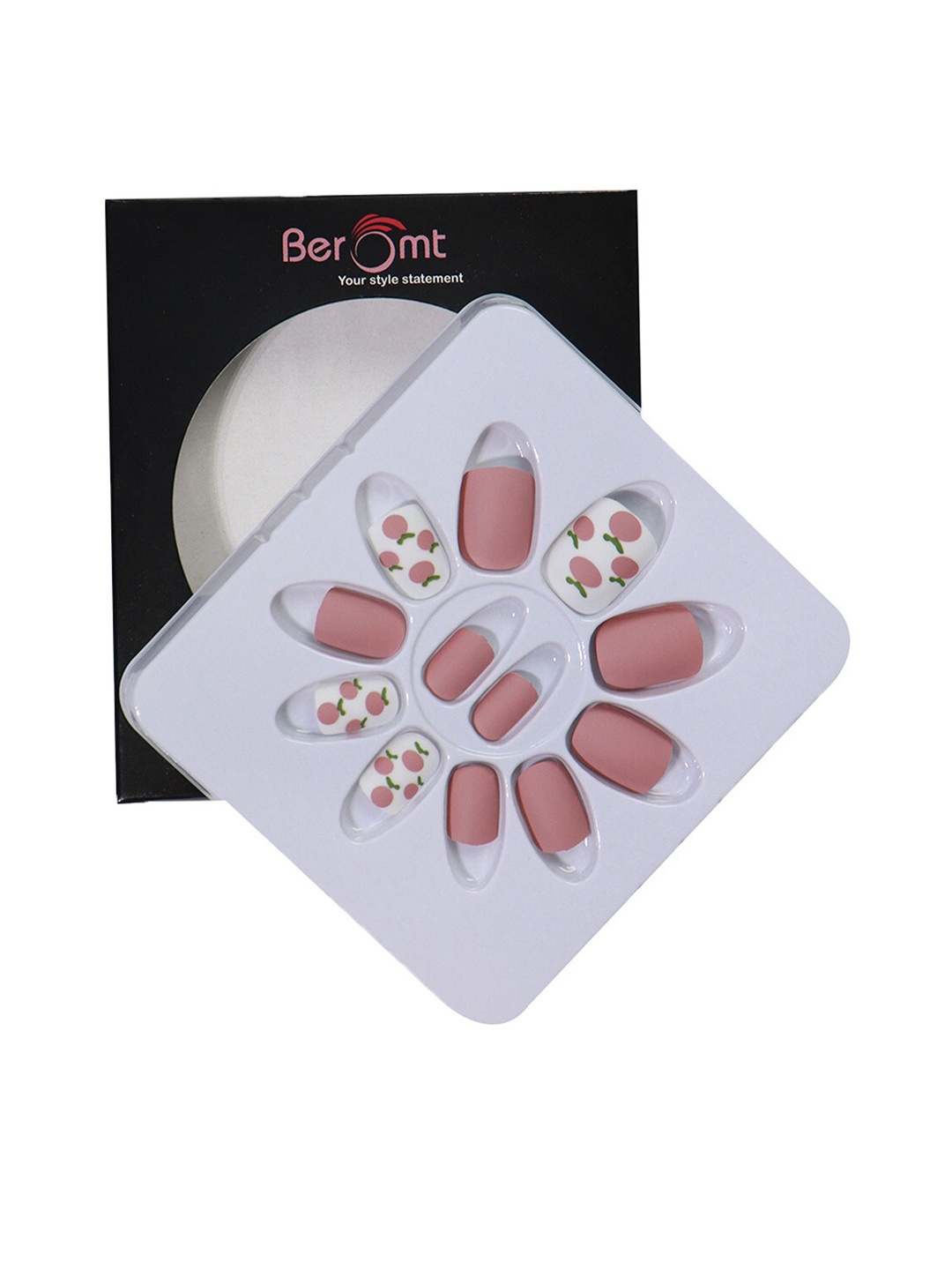 BEROMT 12 Pcs Long-Lasting Reusable Lightweight Salon Finish Press on Nail Tips - 587, Pink
BEROMT 12 Pcs Long-Lasting Reusable Lightweight Salon Finish Press on Nail Tips - 587, Pink