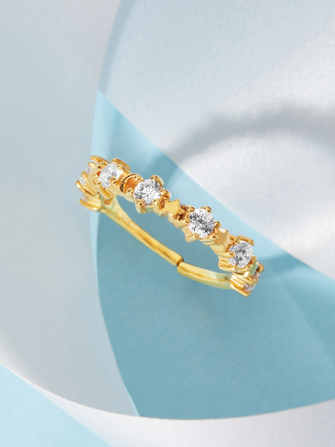 Rubans Silver 925 Sterling Silver Gold-Plated Adjustable The Delightful Zirconia Ring
Rubans Silver 925 Sterling Silver Gold-Plated Adjustable The Delightful Zirconia Ring