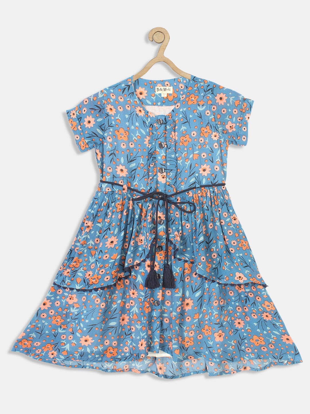 Bella Moda Girls Blue Floral Layered Fit & Flare Cotton Floral Print Casual Wear Dress
Bella Moda Girls Blue Floral Layered Fit & Flare Cotton Floral Print Casual Wear Dress