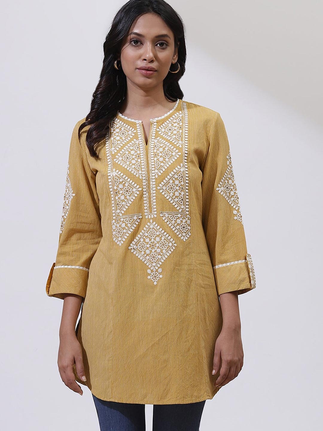 Lakshita Women Mustard Yellow Ethnic Motifs Thread Work Pure Cotton Thread Work Kurtis
Lakshita Women Mustard Yellow Ethnic Motifs Thread Work Pure Cotton Thread Work Kurtis