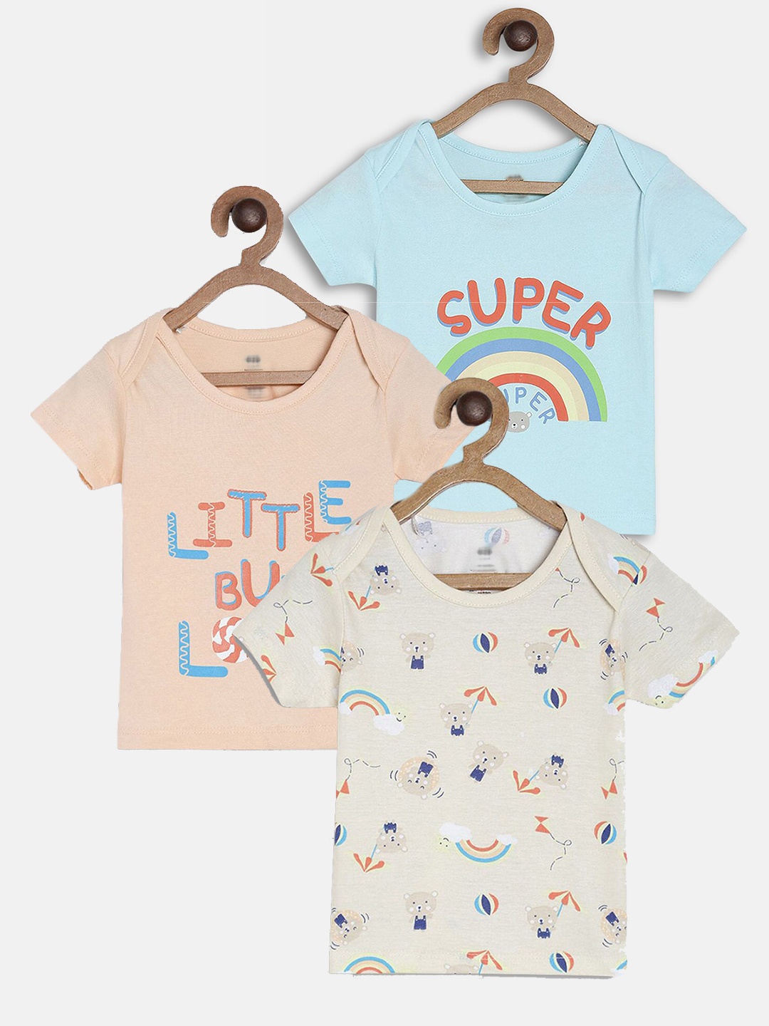 Hopscotch Boys Multicoloured 3 Striped Applique T-shirt, Multi