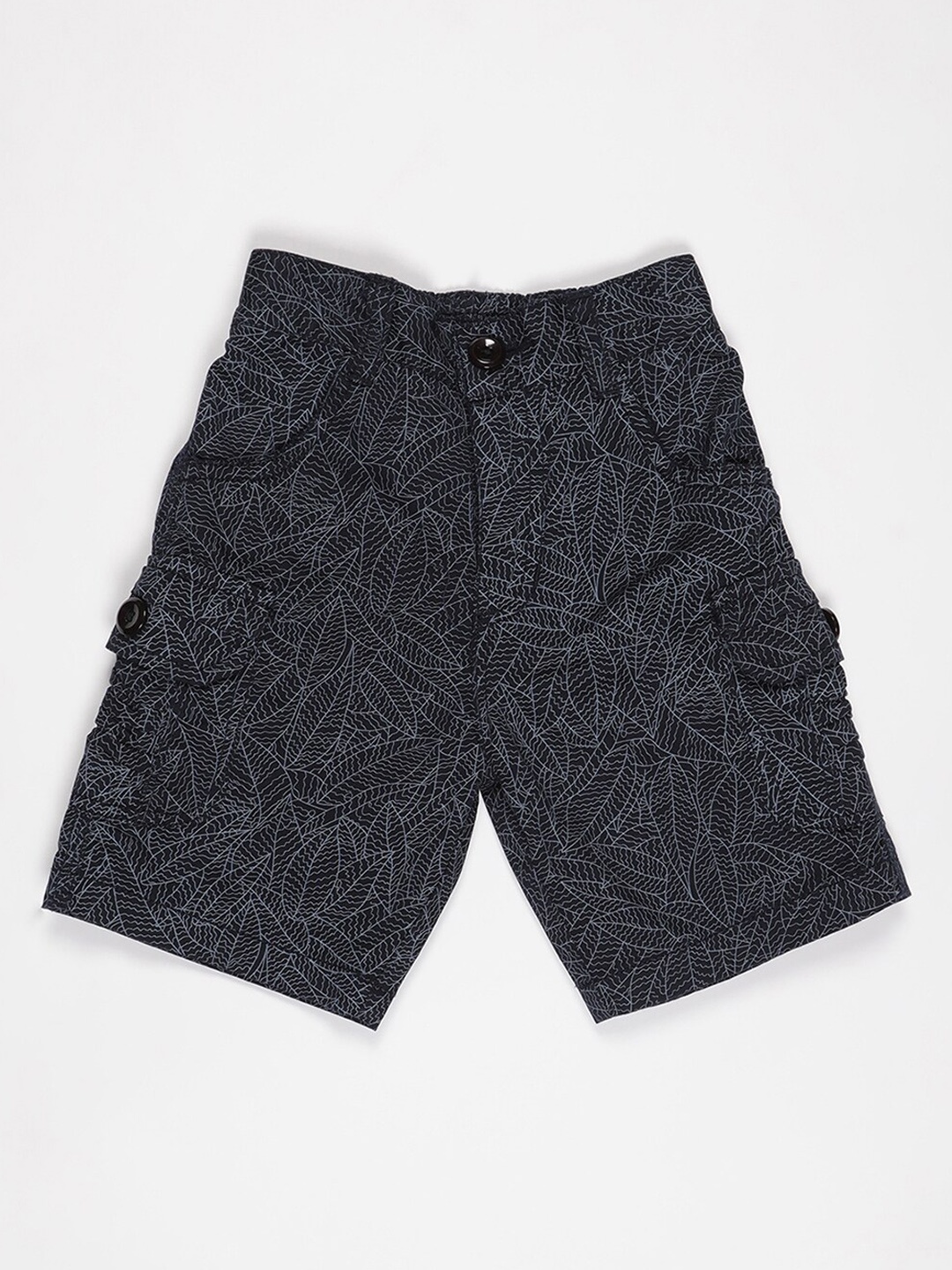 V2 Value & Variety Boys Navy Blue Floral Printed Shorts