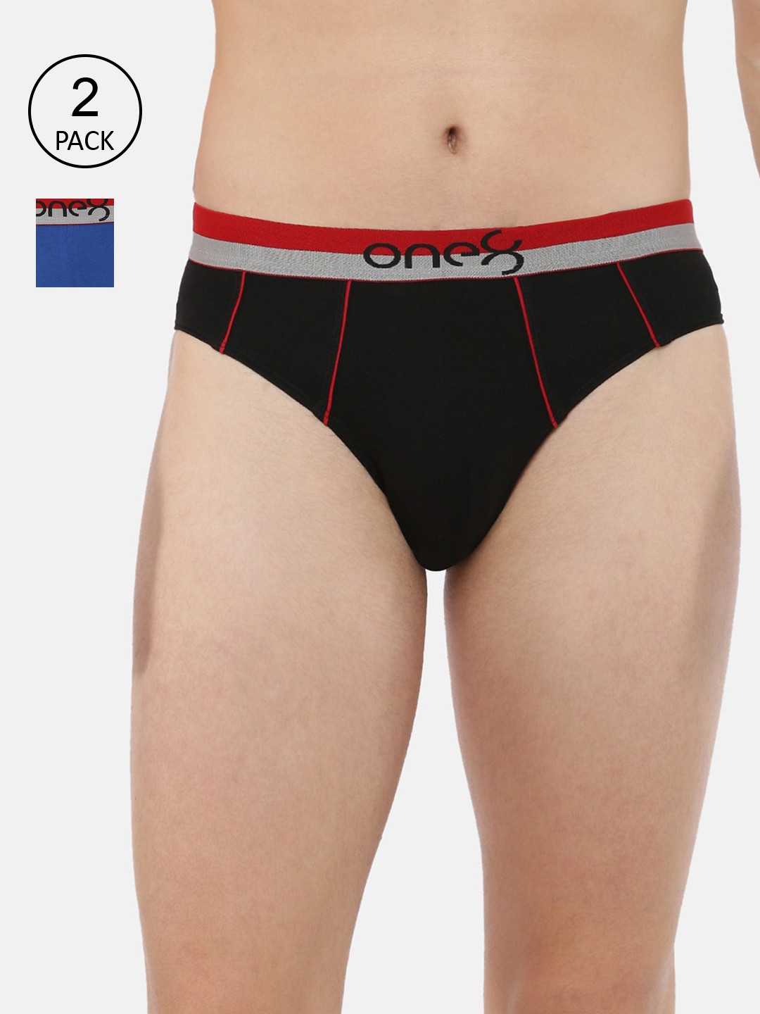 one8 by Virat Kohli Men Pack Of 2 Pure Combed Cotton Ultra Premium Stretch Briefs-716-PO2, Black
one8 by Virat Kohli Men Pack Of 2 Pure Combed Cotton Ultra Premium Stretch Briefs-716-PO2, Black