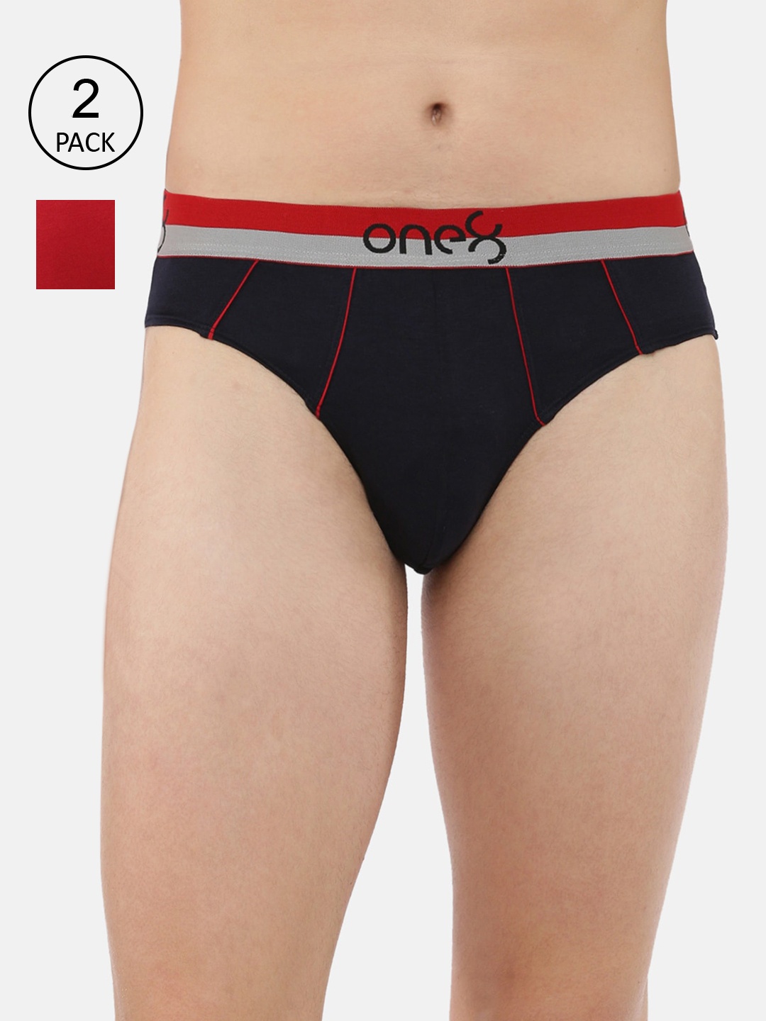 one8 by Virat Kohli Men Pack Of 2 Solid Basic Ultra Premium Stretch Briefs, Navy blue
one8 by Virat Kohli Men Pack Of 2 Solid Basic Ultra Premium Stretch Briefs, Navy blue