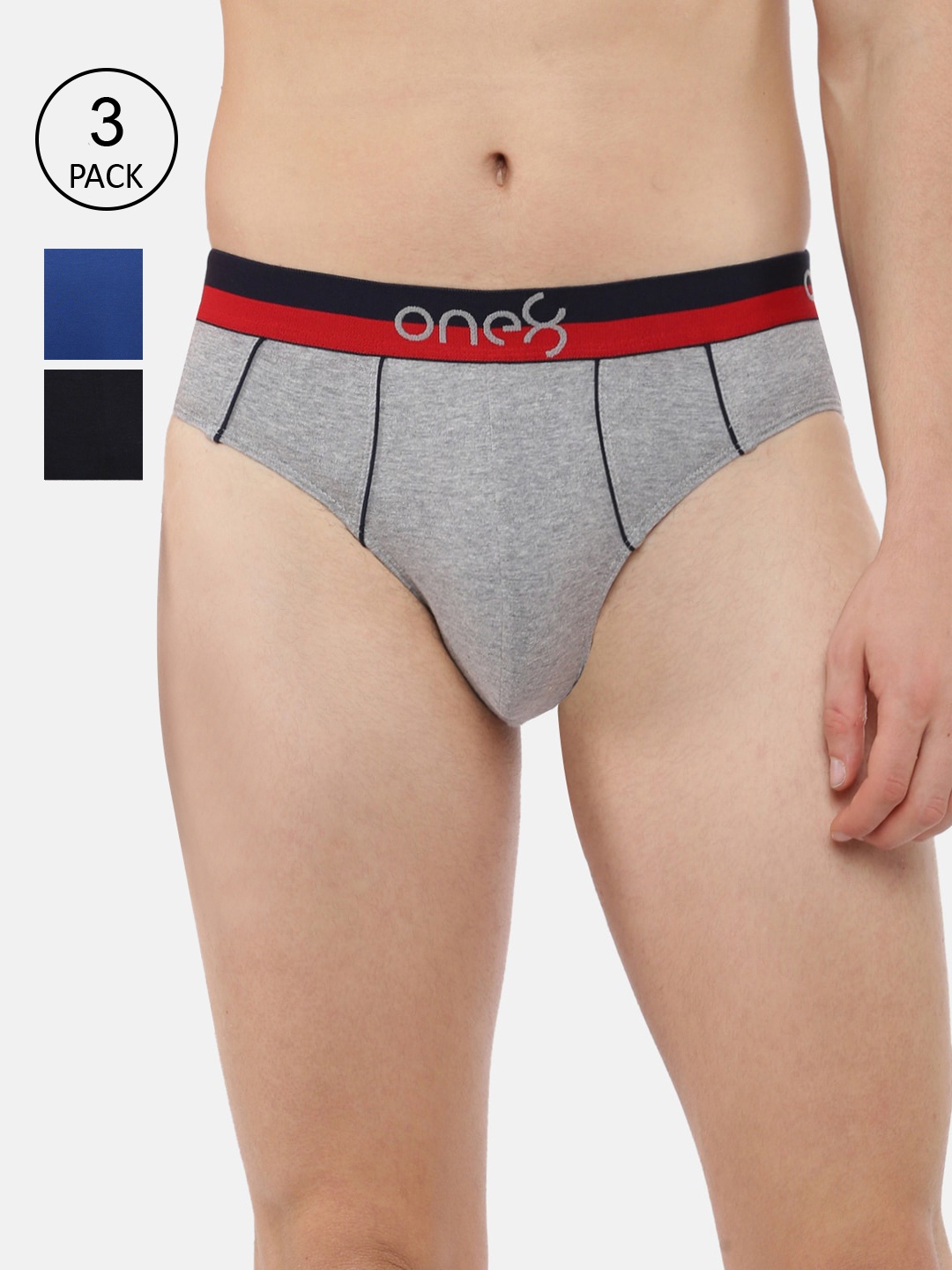 one8 by Virat Kohli Men Pack of 3 Solid Basic Combed Cotton Ultra Premium Stretch Briefs, Grey
one8 by Virat Kohli Men Pack of 3 Solid Basic Combed Cotton Ultra Premium Stretch Briefs, Grey