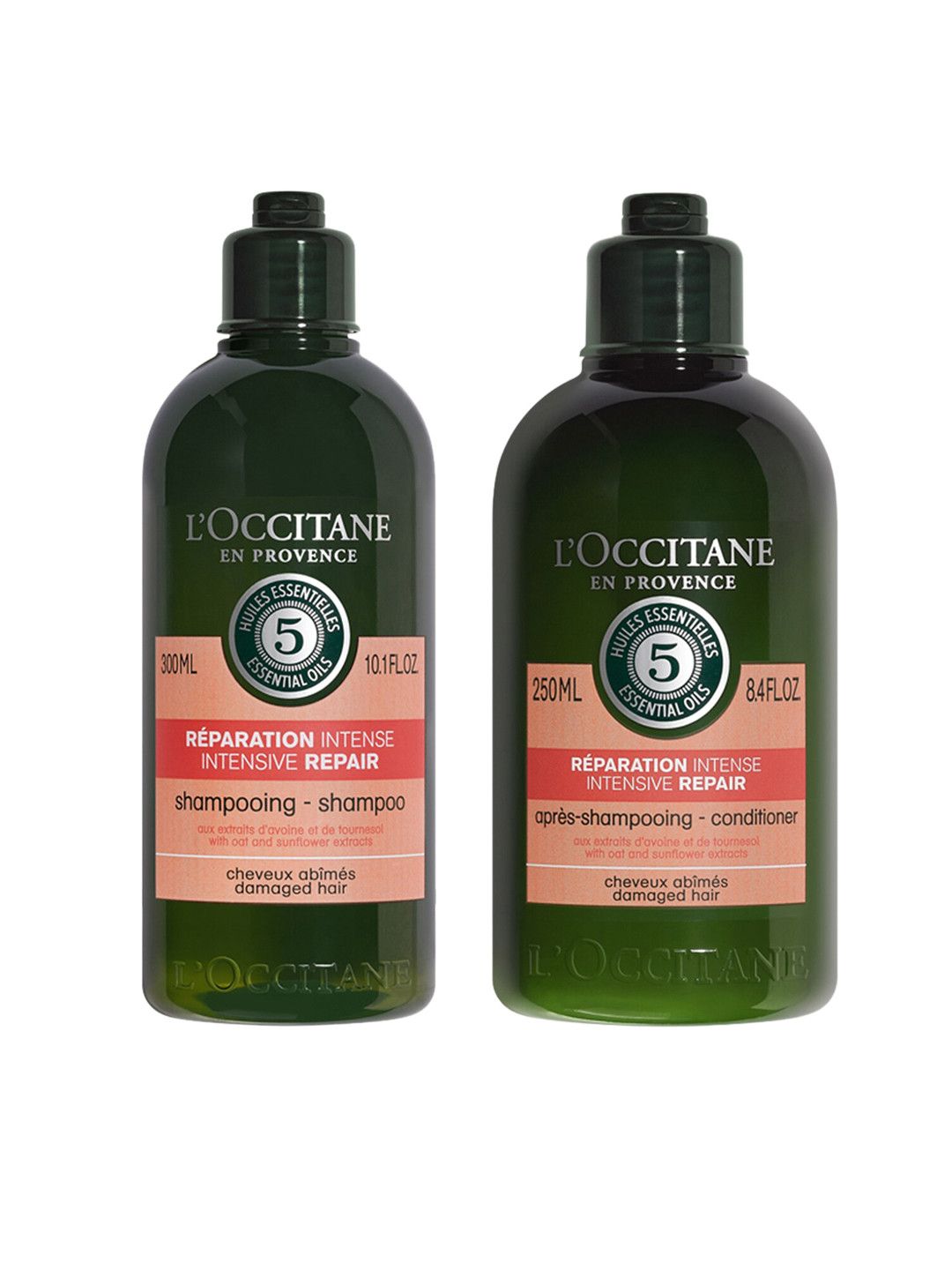 LOccitane en Provence Set of Intensive Repair Shampoo 300 ml & Conditioner 250 ml, Green 
LOccitane en Provence Set of Intensive Repair Shampoo 300 ml & Conditioner 250 ml, Green