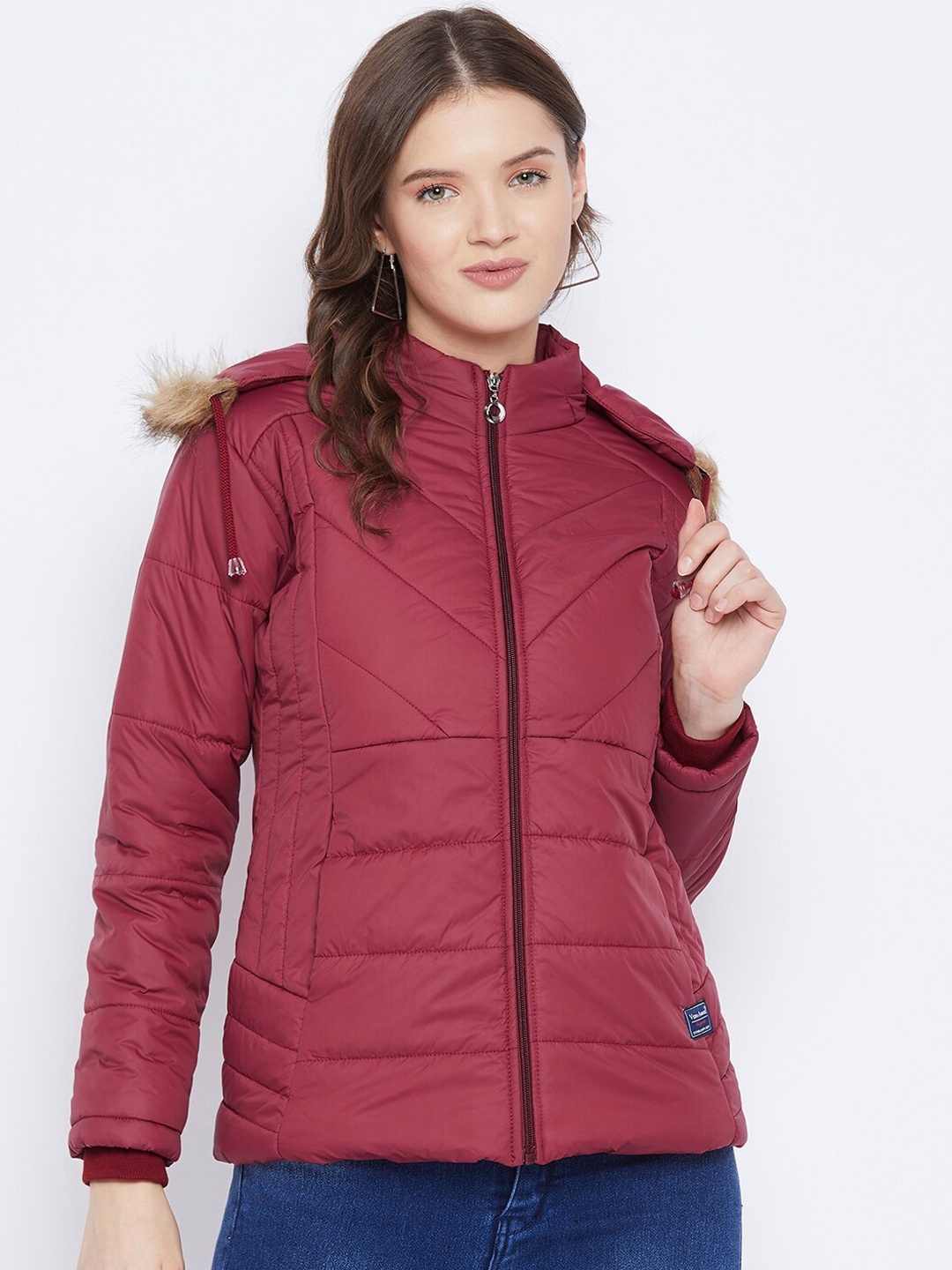 VERO AMORE Women Maroon Insulator Outdoor Parka Jacket Plus Size