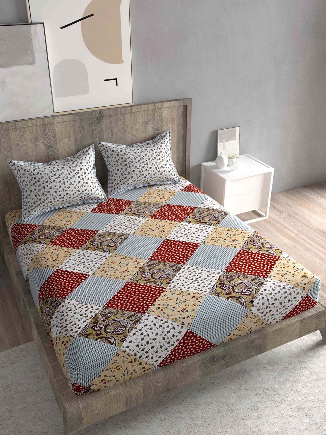 Spangle Maroon & Grey Floral 280 TC Cotton King Flat Bedsheet with 2 Pillow Covers
Spangle Maroon & Grey Floral 280 TC Cotton King Flat Bedsheet with 2 Pillow Covers