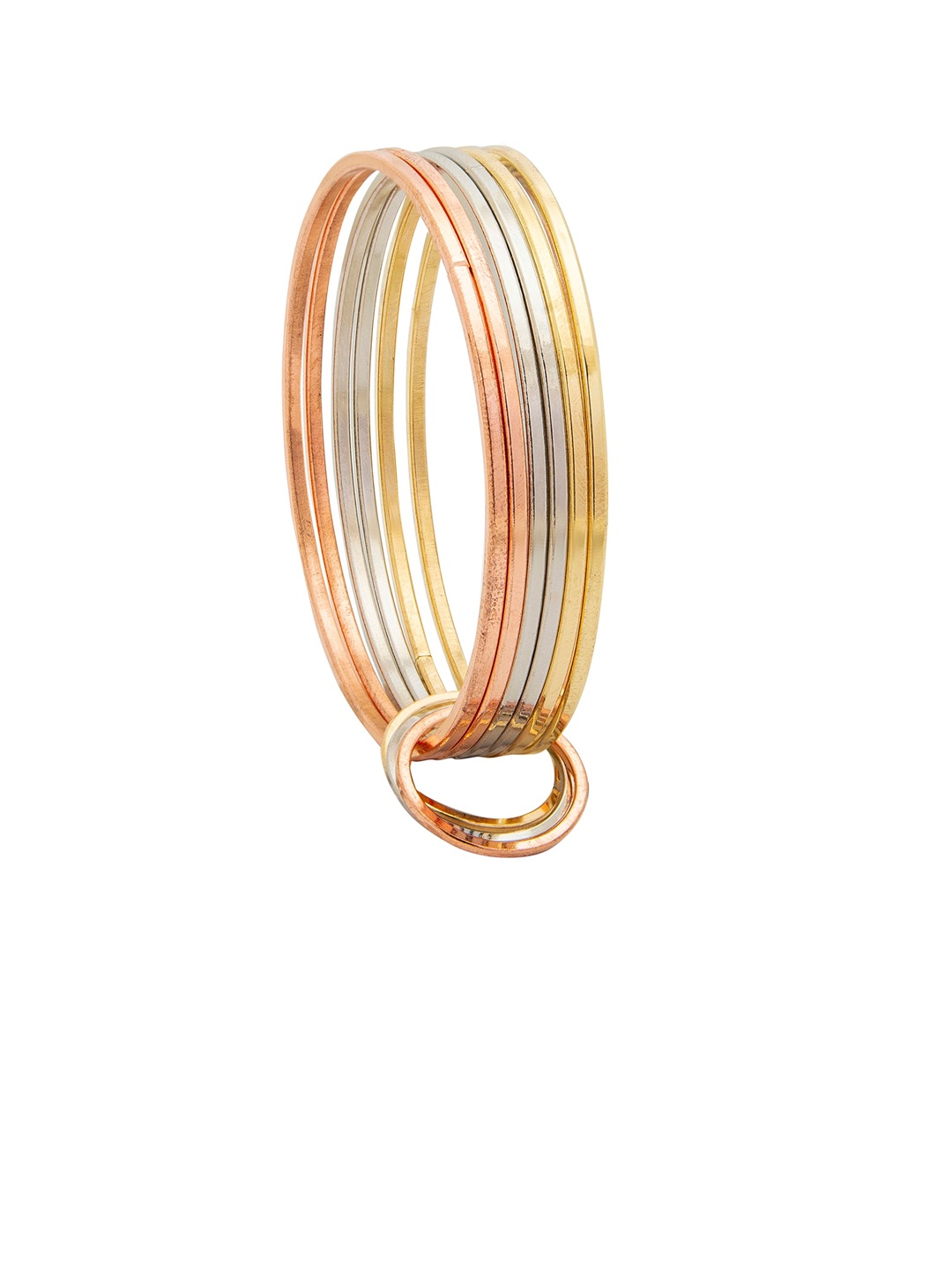Shining Jewel - By Shivansh Women Grey & Gold-Toned Brass Western Style Metal Bangles
Shining Jewel - By Shivansh Women Grey & Gold-Toned Brass Western Style Metal Bangles