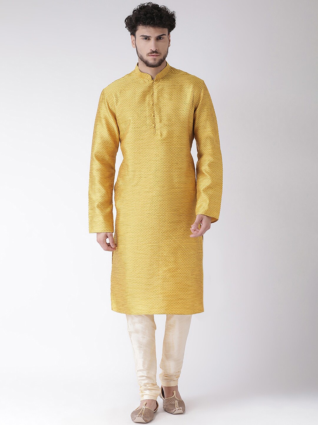 TABARD Men Yellow Kurta with Pyjamas
