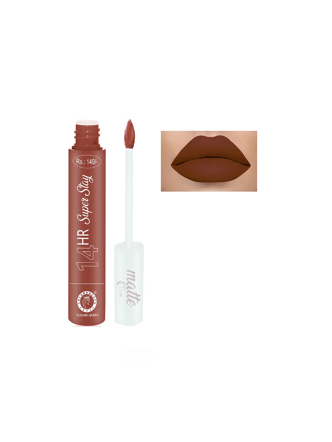 Colors Queen Waterproof 14 Hr Super Stay Long Lasting Liquid Matte Lipstick 4g - Brown 10
Colors Queen Waterproof 14 Hr Super Stay Long Lasting Liquid Matte Lipstick 4g - Brown 10