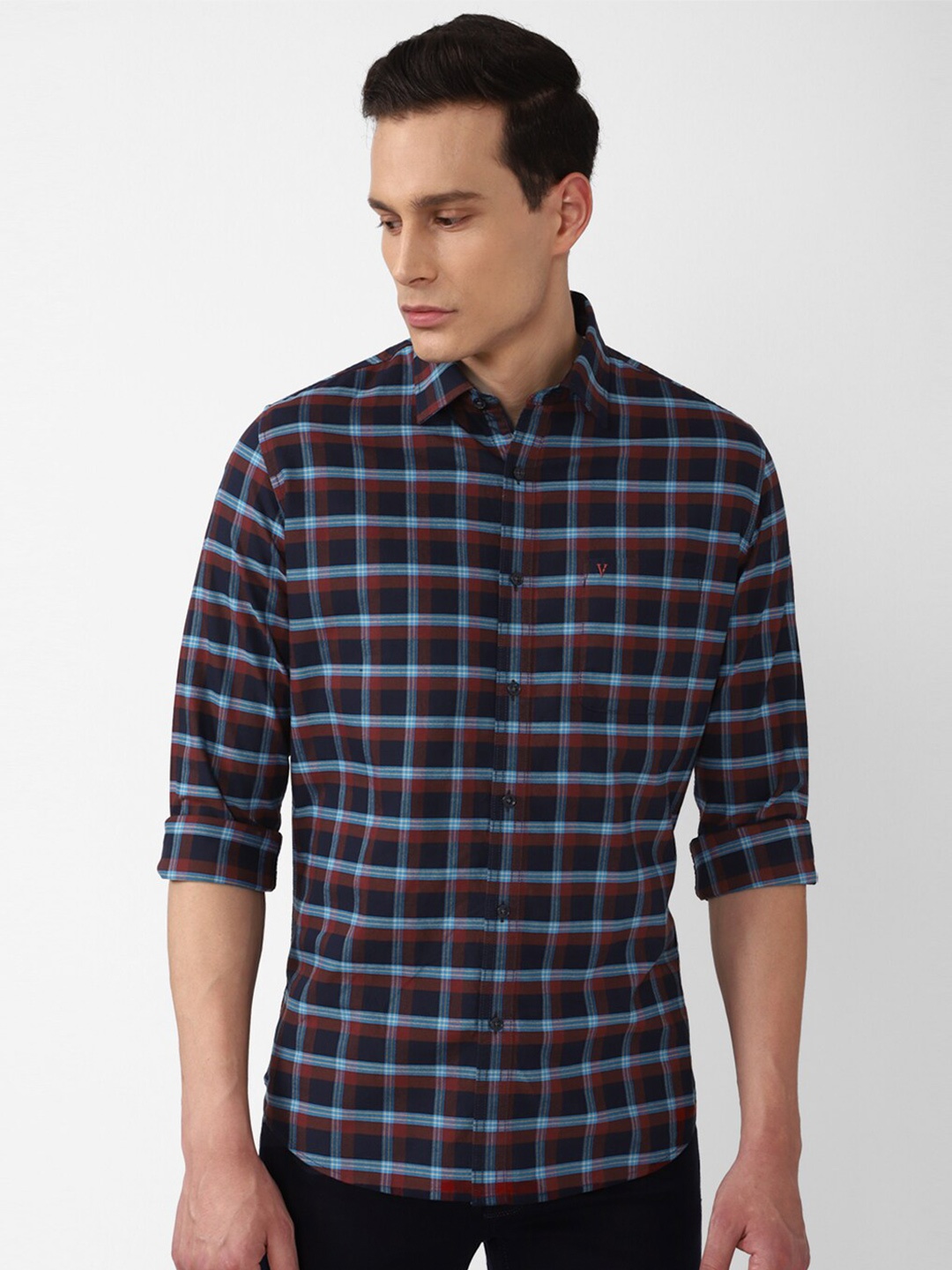 Van Heusen Sport Men Navy Blue Slim Fit Tartan Checks Checked Pure Cotton Casual Shirt
Van Heusen Sport Men Navy Blue Slim Fit Tartan Checks Checked Pure Cotton Casual Shirt