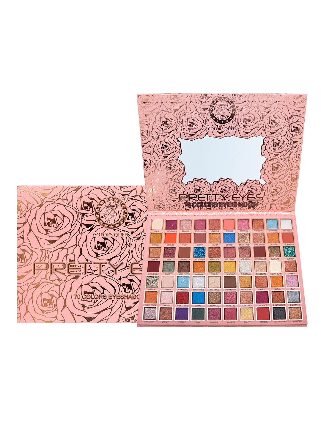 Colors Queen Pretty Eyes 70 Colors Professional Make-Up Eyeshadow Palette, Multi