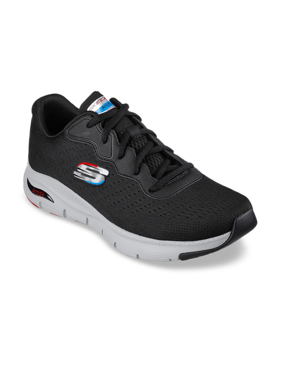 Skechers Men Black Solid Casual Shoes