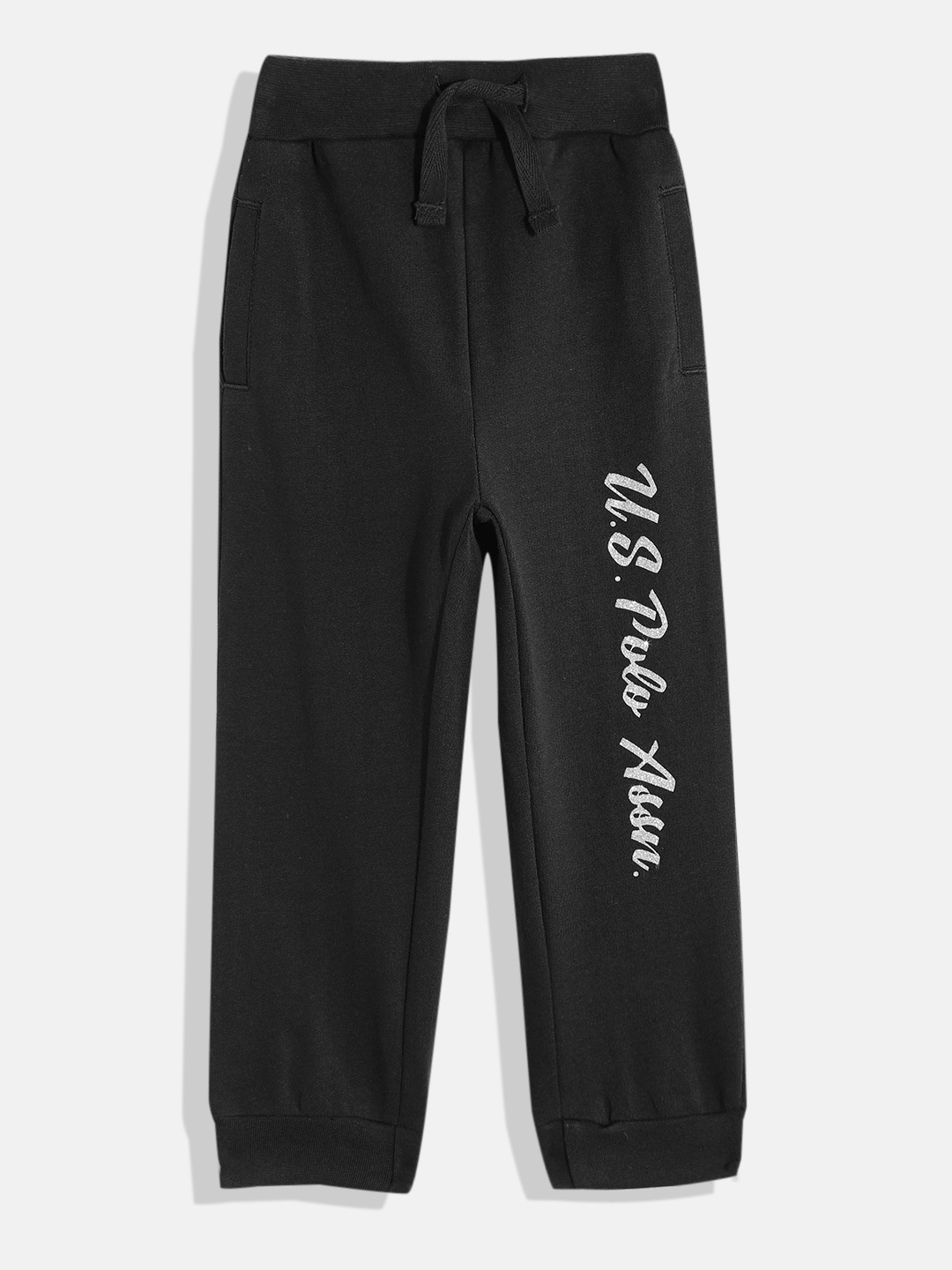 U.S. Polo Assn. Kids Girls Brand Logo Foil Print Regular Fit Mid-Rise Pure Cotton Joggers, Black
U.S. Polo Assn. Kids Girls Brand Logo Foil Print Regular Fit Mid-Rise Pure Cotton Joggers, Black
