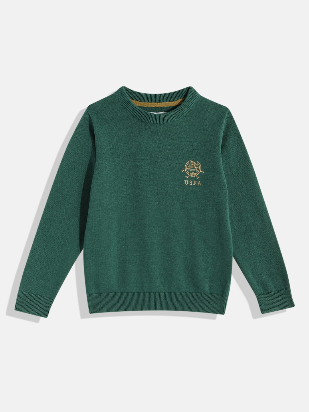 U.S. Polo Assn. Kids Boys Green Pullover