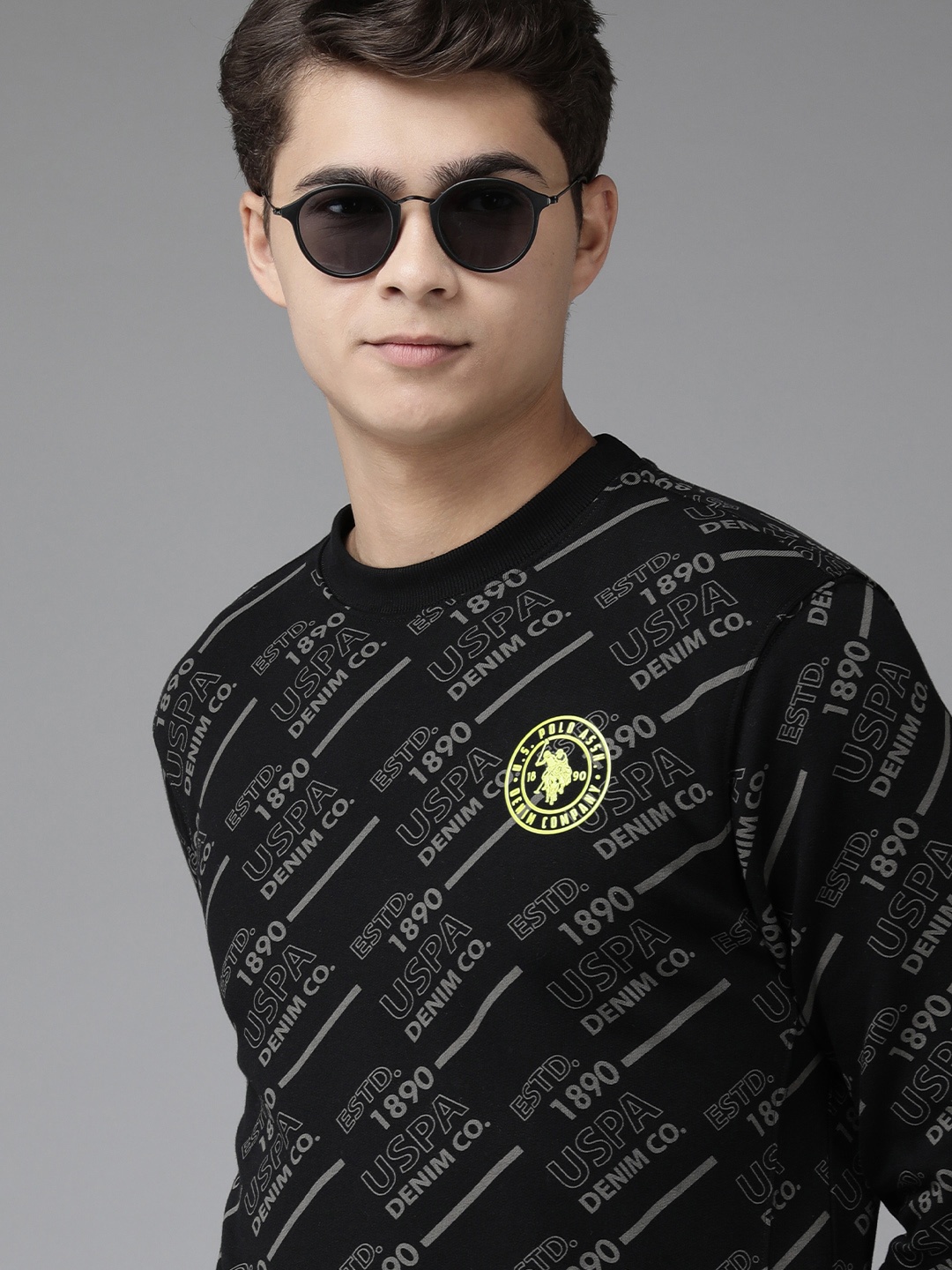 U S Polo Assn Denim Co Men Black Pure Cotton Full Sleeve Round Neck Printed Sweatshirt
U S Polo Assn Denim Co Men Black Pure Cotton Full Sleeve Round Neck Printed Sweatshirt