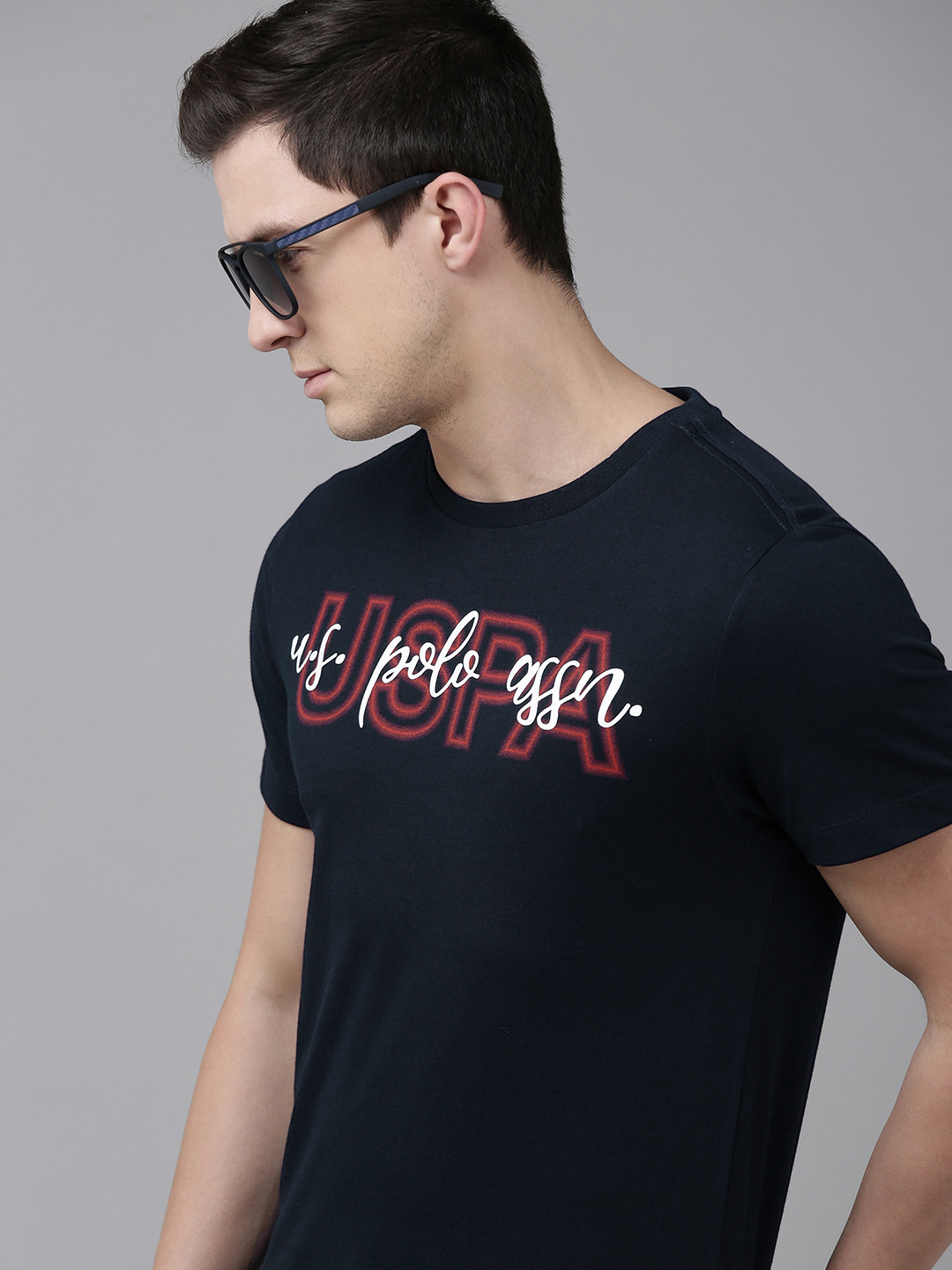 U.S. Polo Assn. Denim Co. Men Navy Blue Brand Logo Printed Pure Cotton Slim Fit T-shirt
U.S. Polo Assn. Denim Co. Men Navy Blue Brand Logo Printed Pure Cotton Slim Fit T-shirt