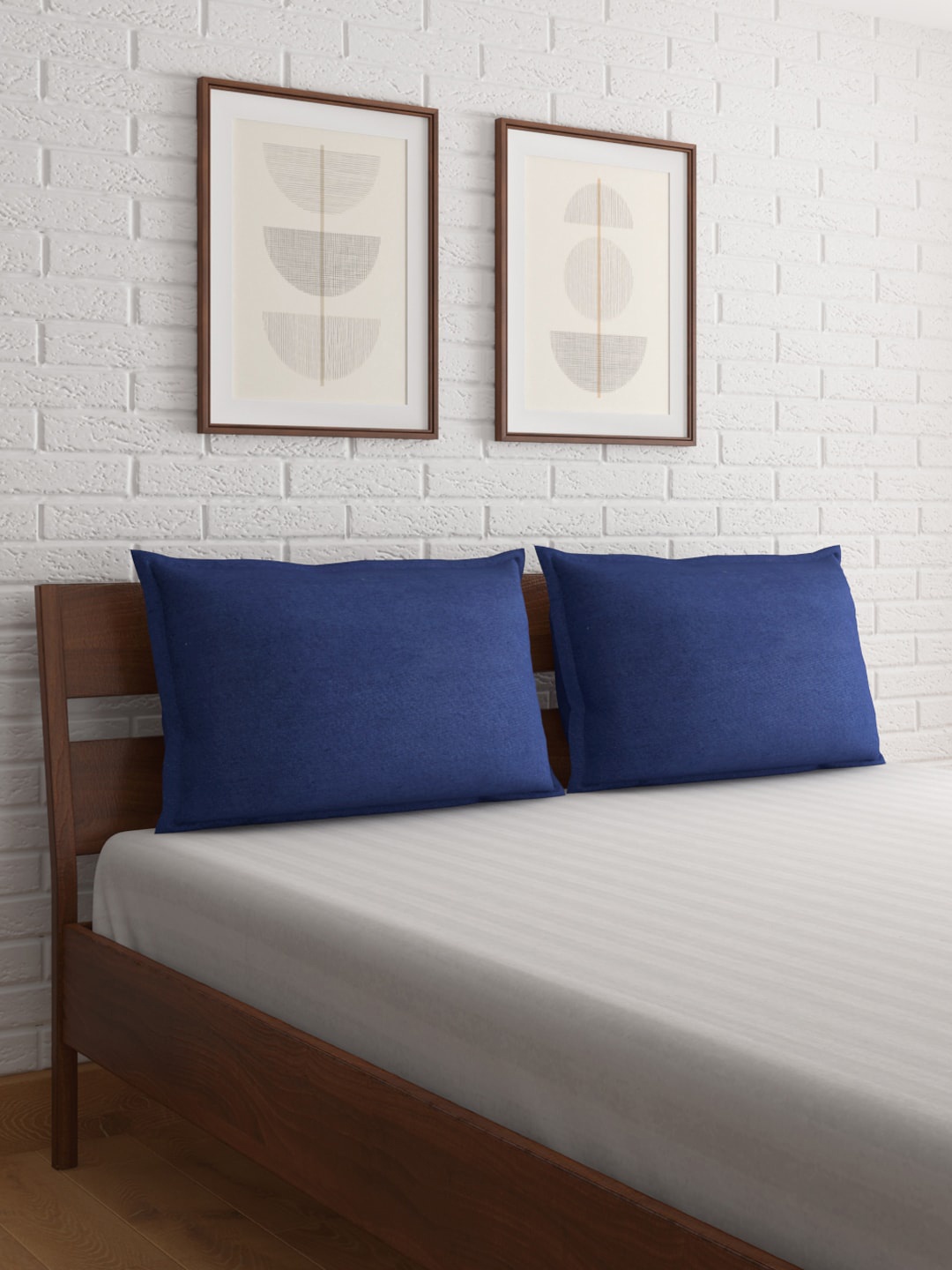 Living scapes by Pantaloons Set Of 2 Navy Blue-Coloured Solid Pure Cotton Pillow Covers
Living scapes by Pantaloons Set Of 2 Navy Blue-Coloured Solid Pure Cotton Pillow Covers